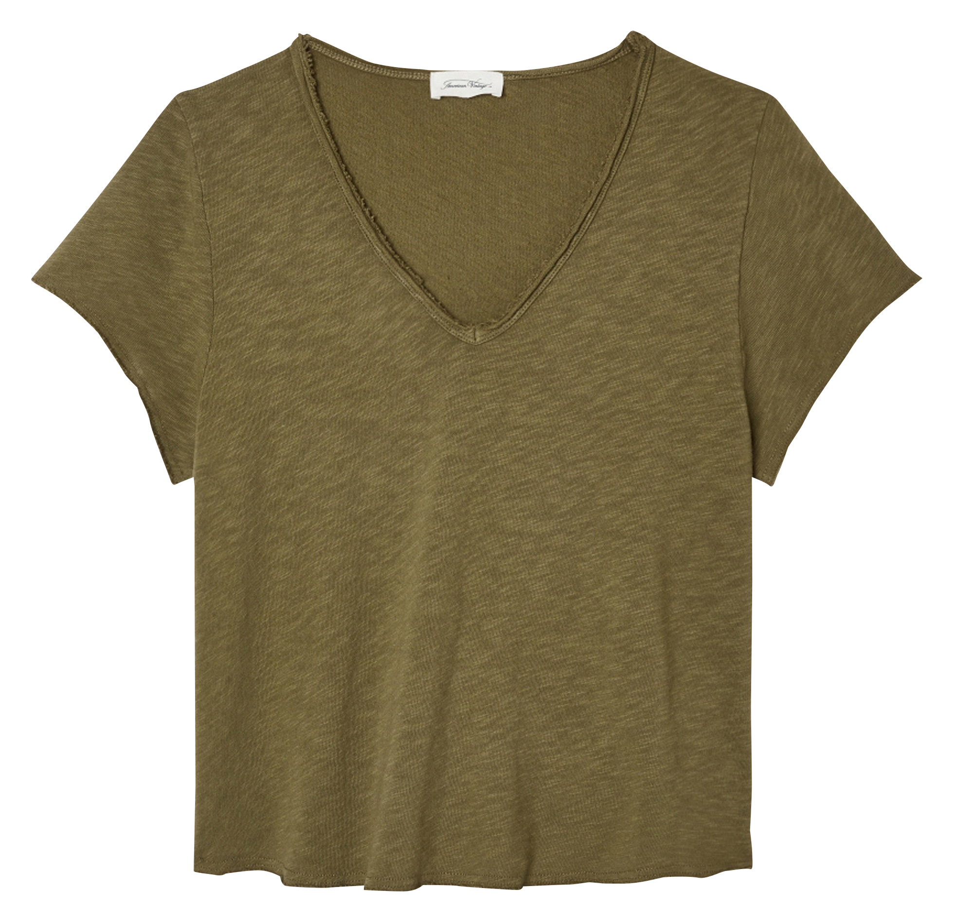 Tee-shirt droit col V en coton SONOMA Buisson vintage