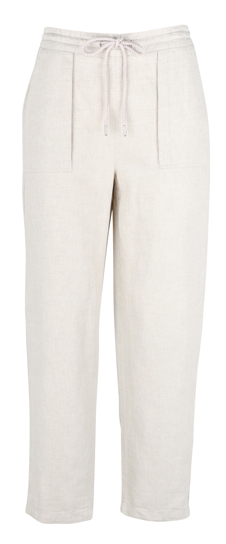 Straight-leg cotton and linen pants CAROLL Beige