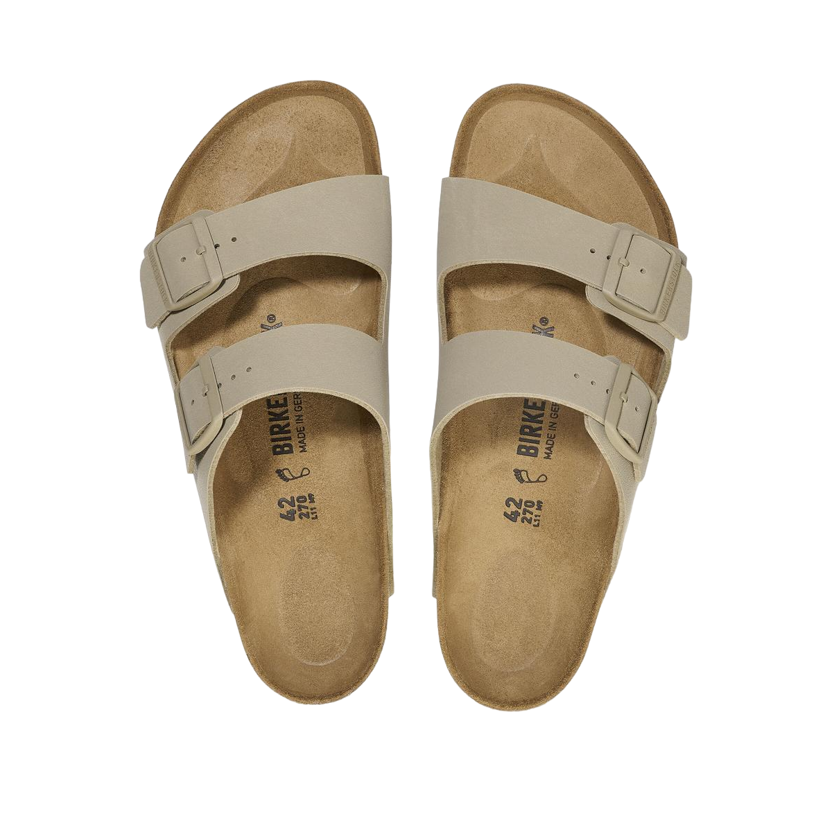 Faux leather sandals BIRKENSTOCK Green