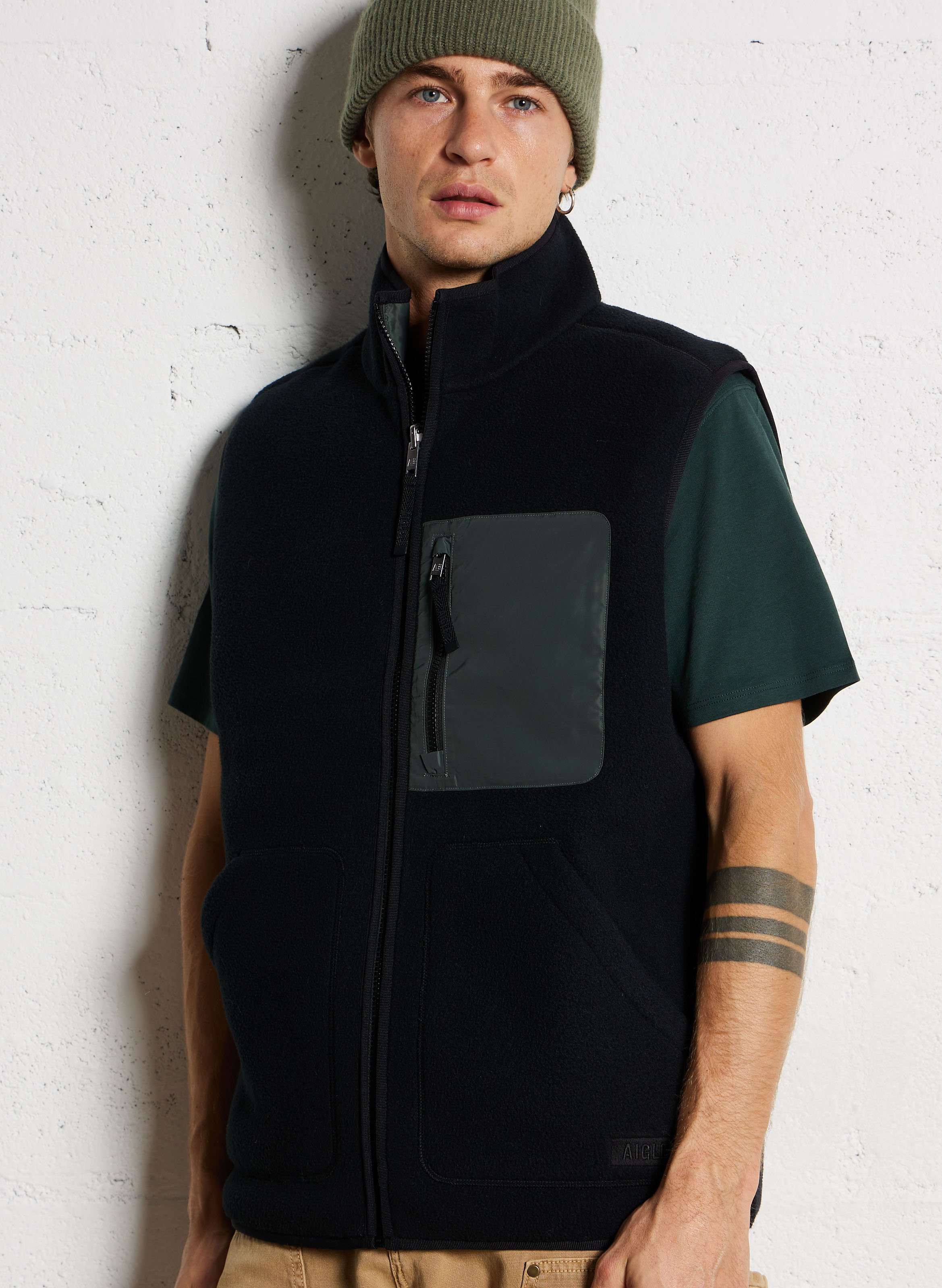 Veste col montant AIGLE Noir