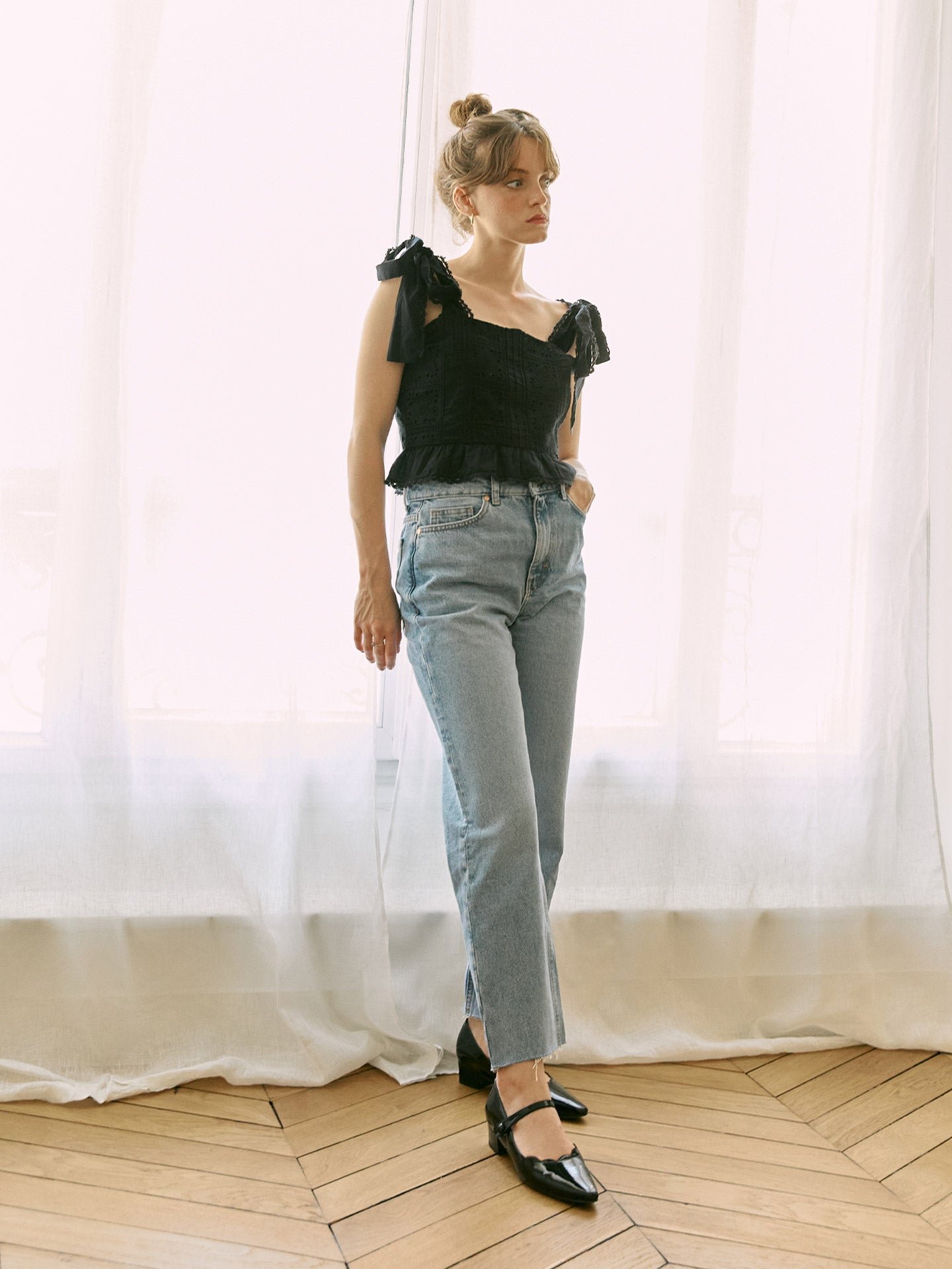 Babies with small patent leather heels EMZI PARIS Black