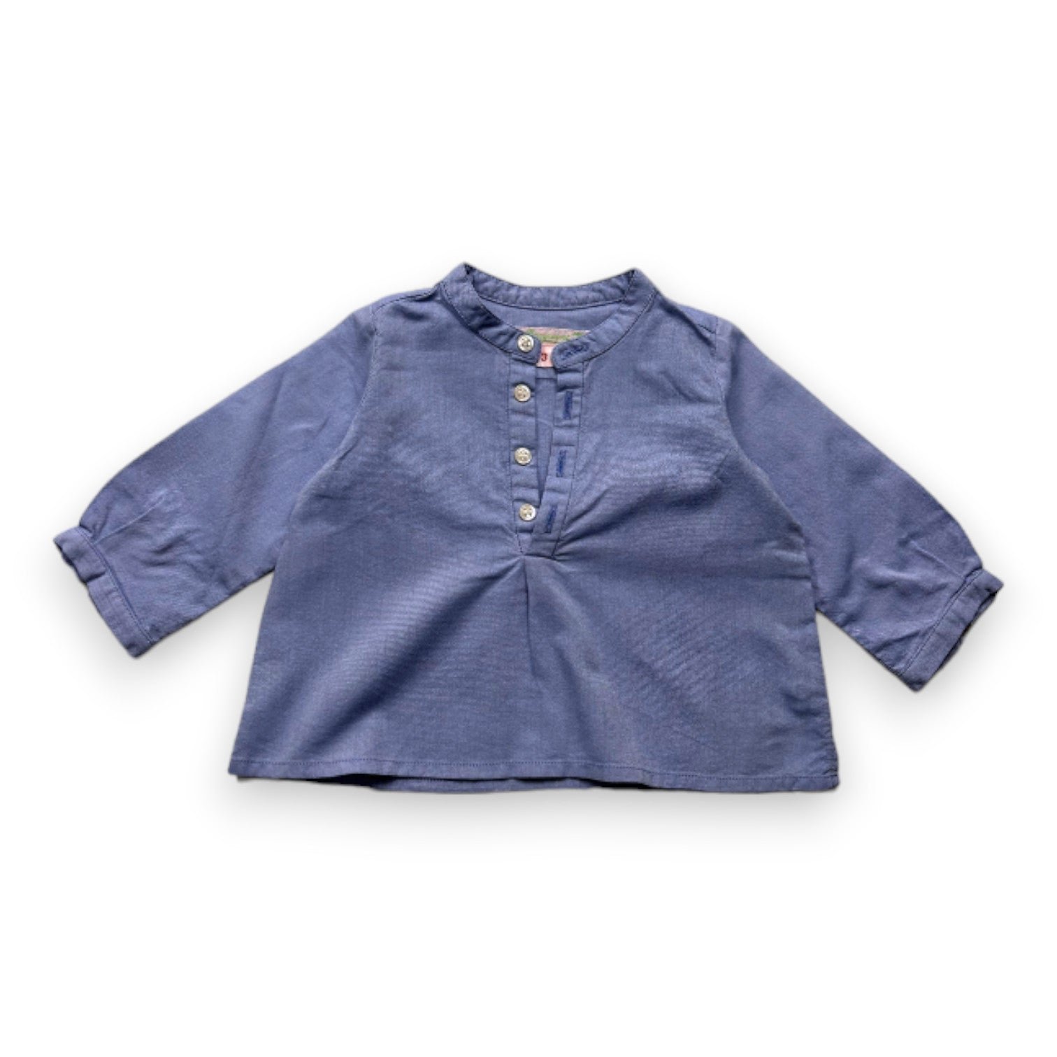 Blue Baby Shirt - 3 Months BONPOINT - Seconde Main Blue