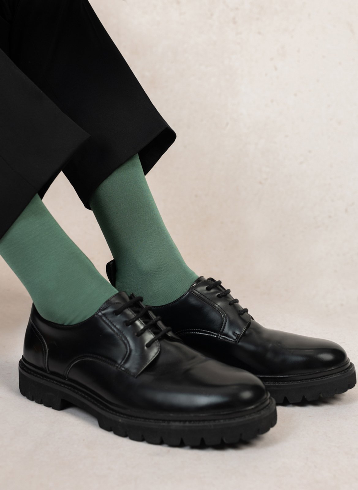 Ribbed cotton socks BLEUFORET Green