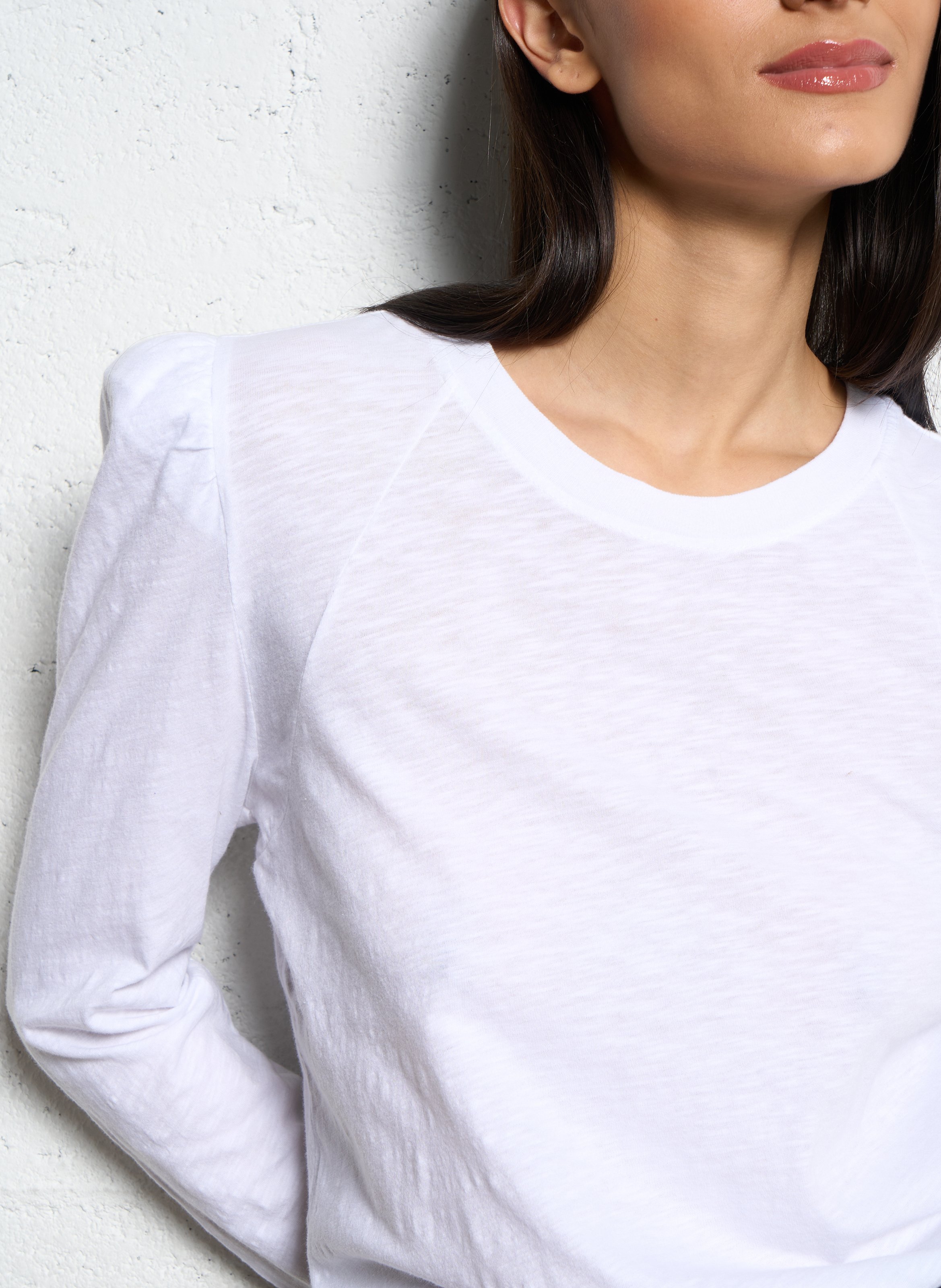 Straight cotton T-shirt White