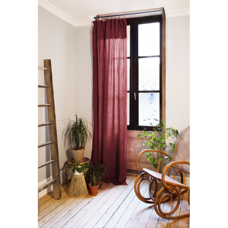 Blackout and Thermal Curtains L'EFFET PAPILLON Red