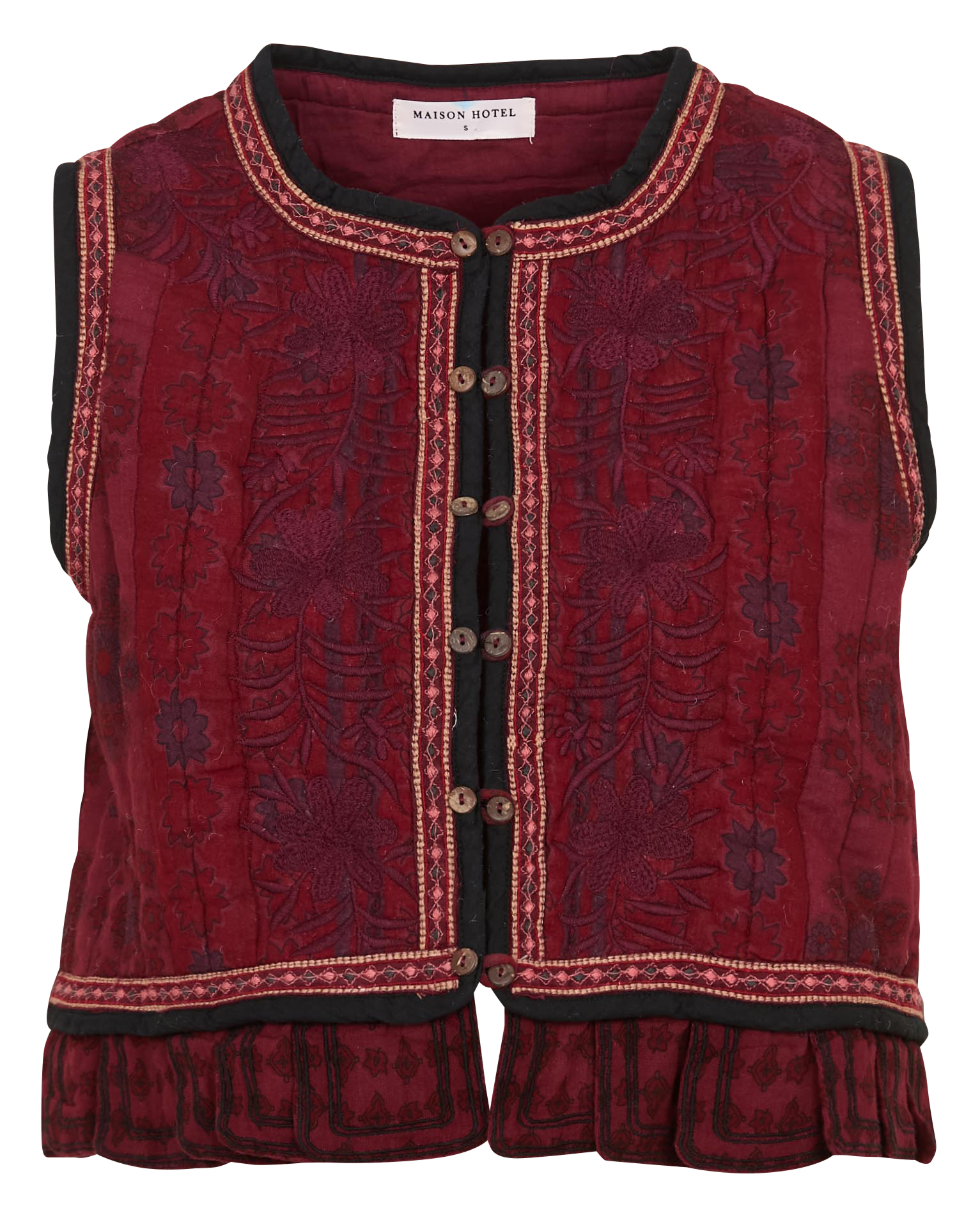 Round-neck cotton jacket MAISON HOTEL Red