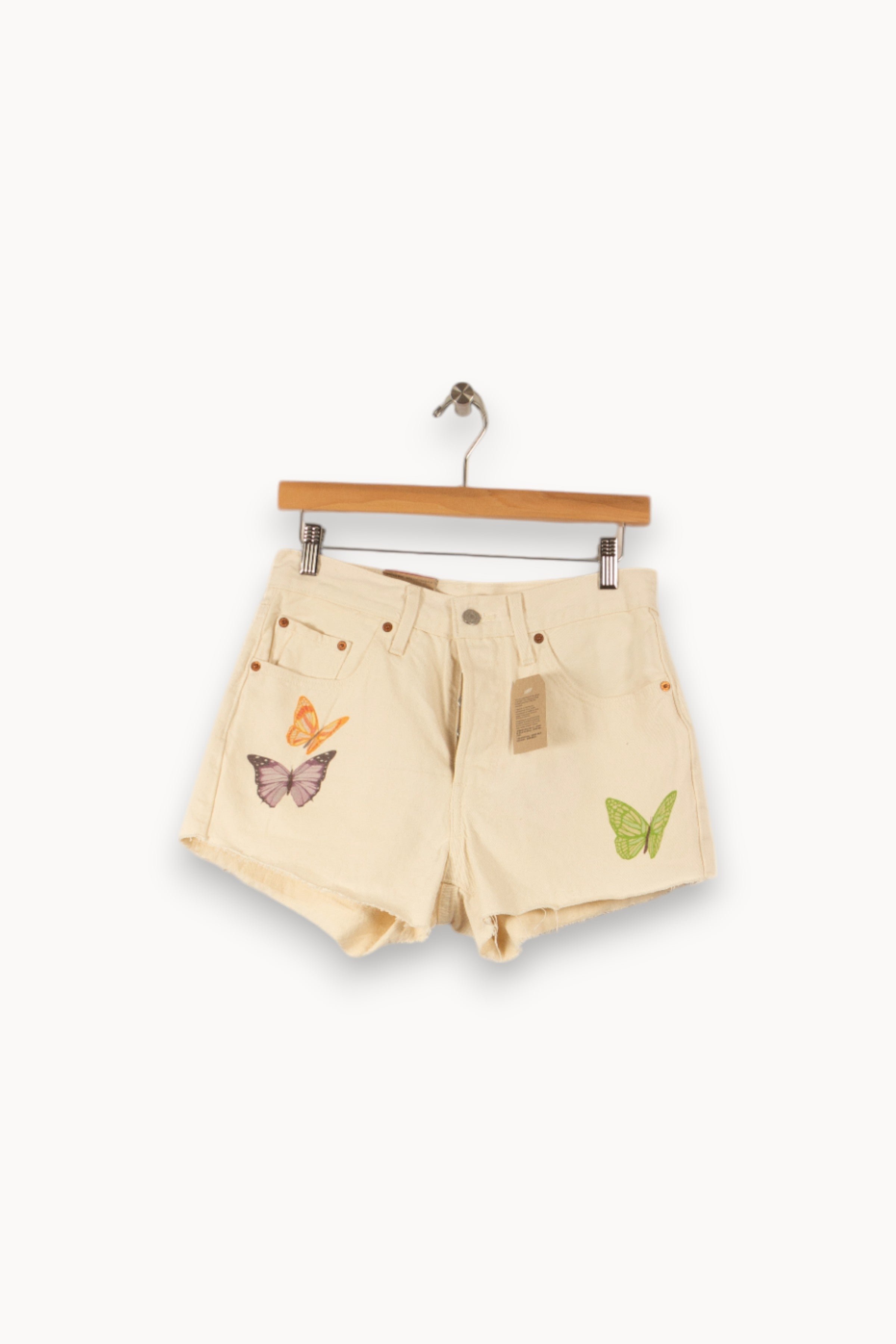 Alessia stretch cotton denim shorts LEVI'S - Seconde main White