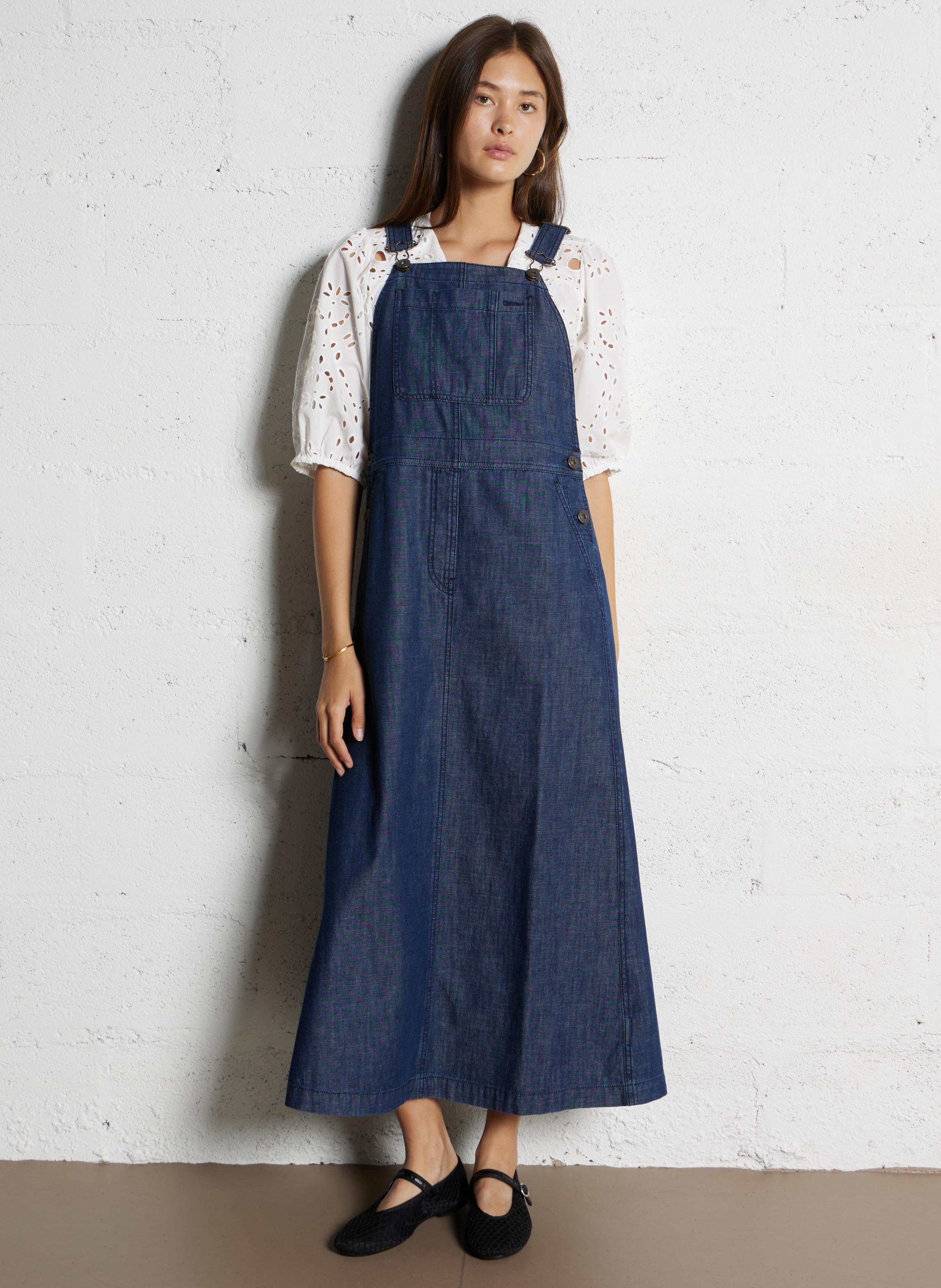 Oversized denim dungaree dress MAX MARA WEEK END Blue