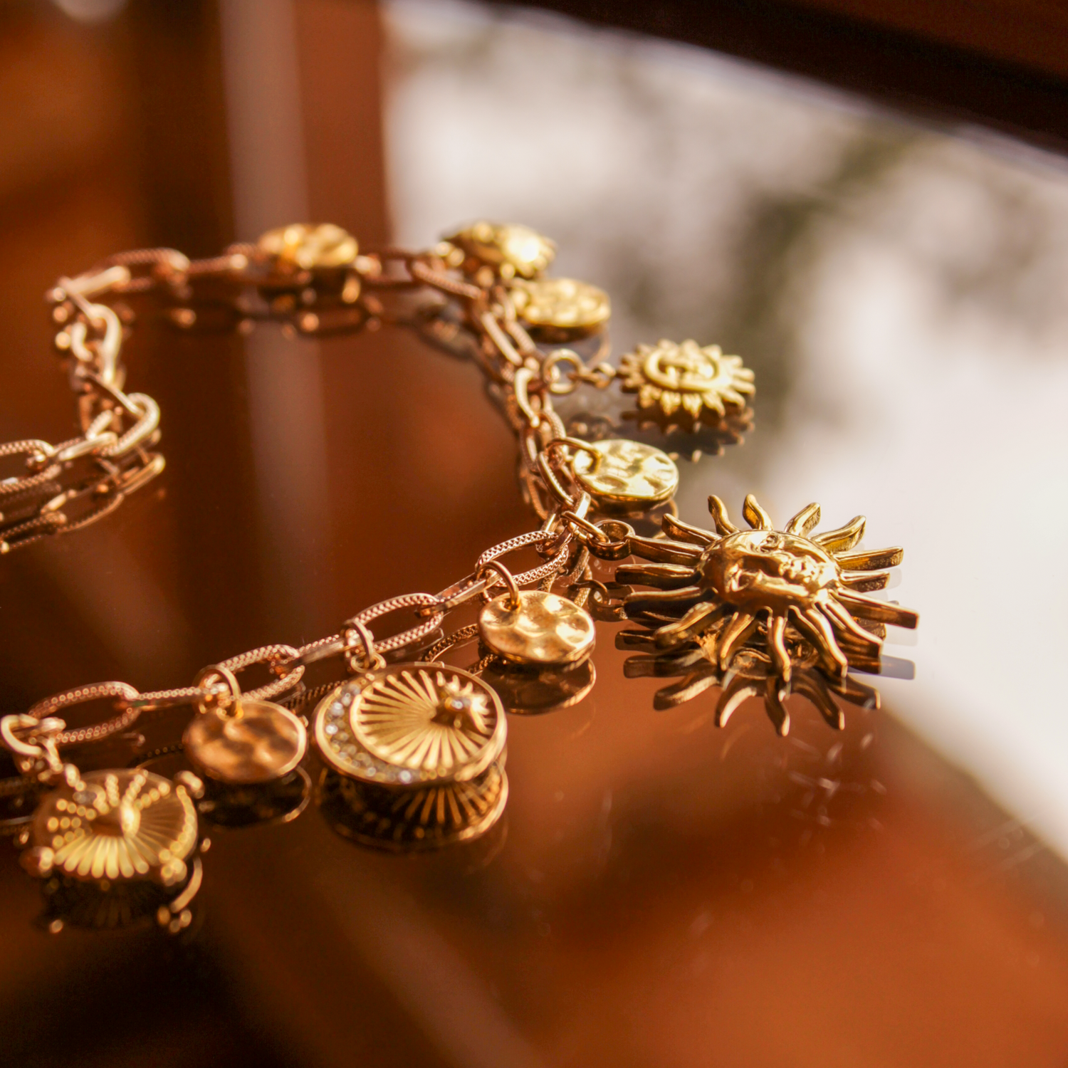 Collier grigris astres - manon L'ATELIER DES DAMES Doré