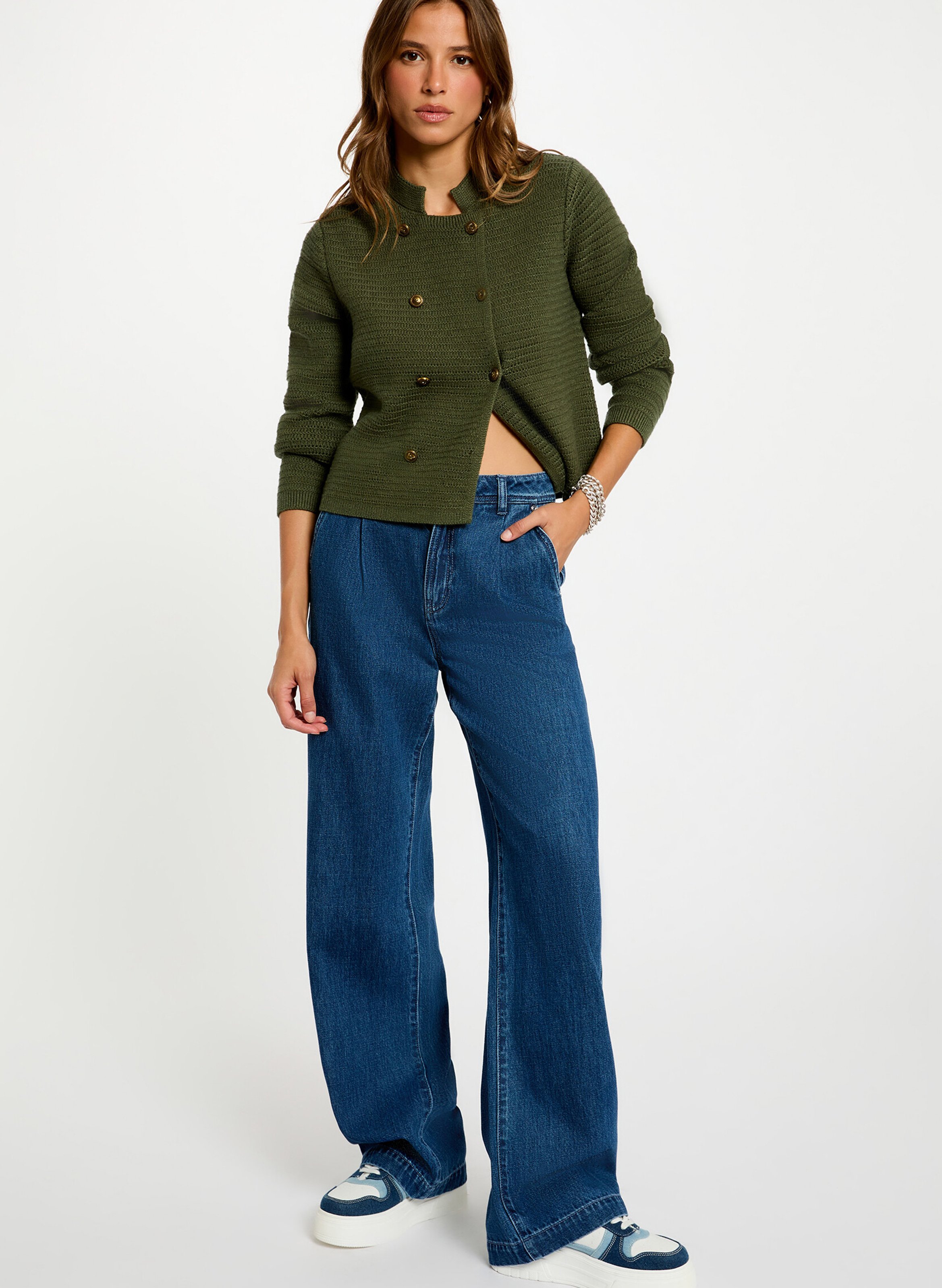 Veste col montant MORGAN Vert