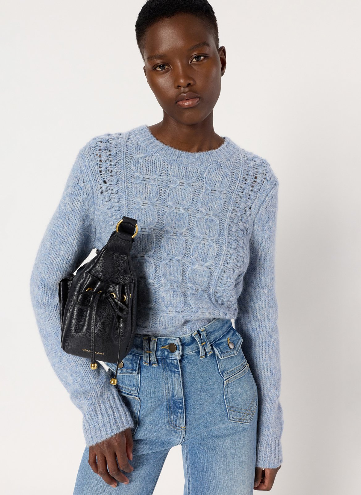 Pull col rond en laine mélangée GERARD DAREL