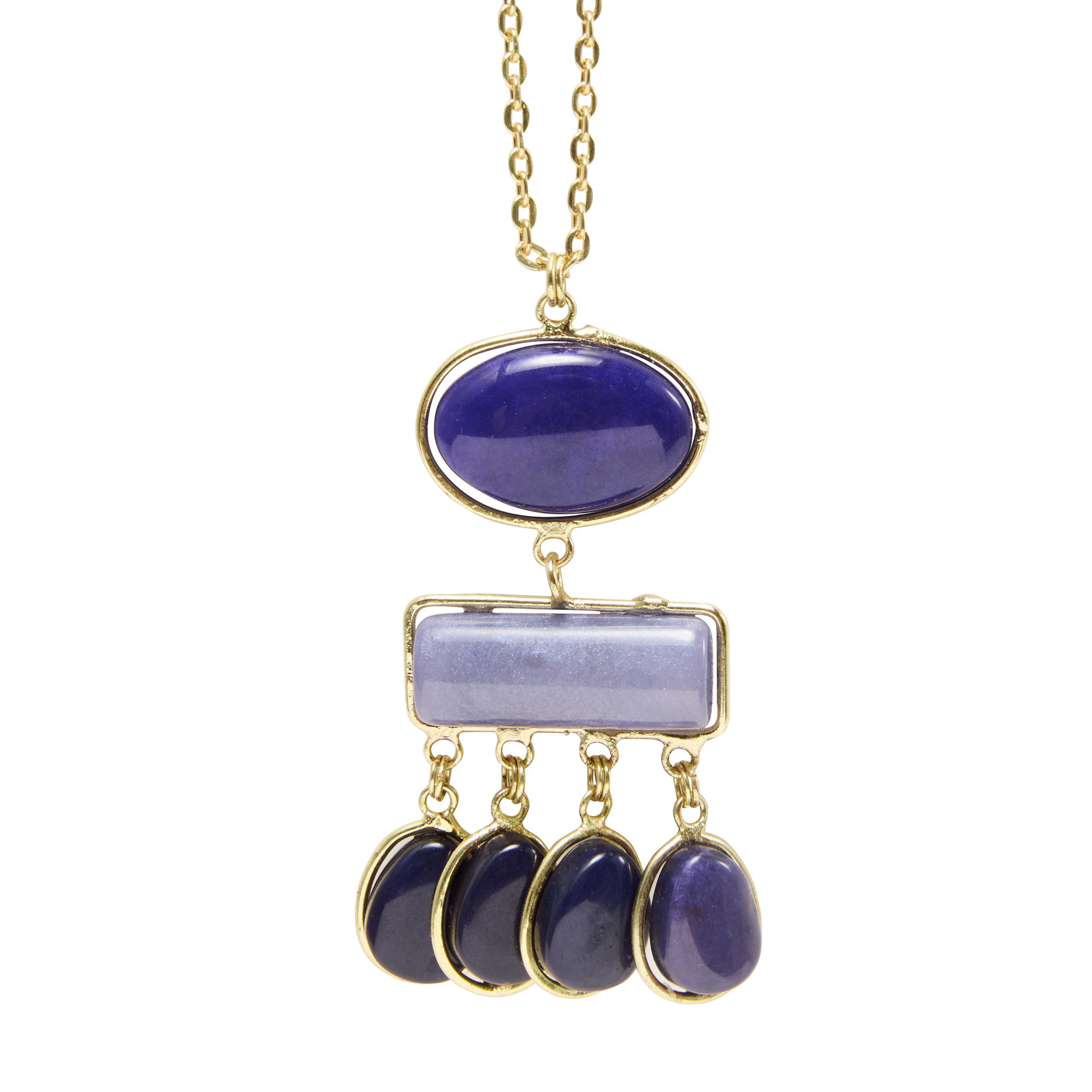 Long necklace LA FEE MARABOUTEE Blue