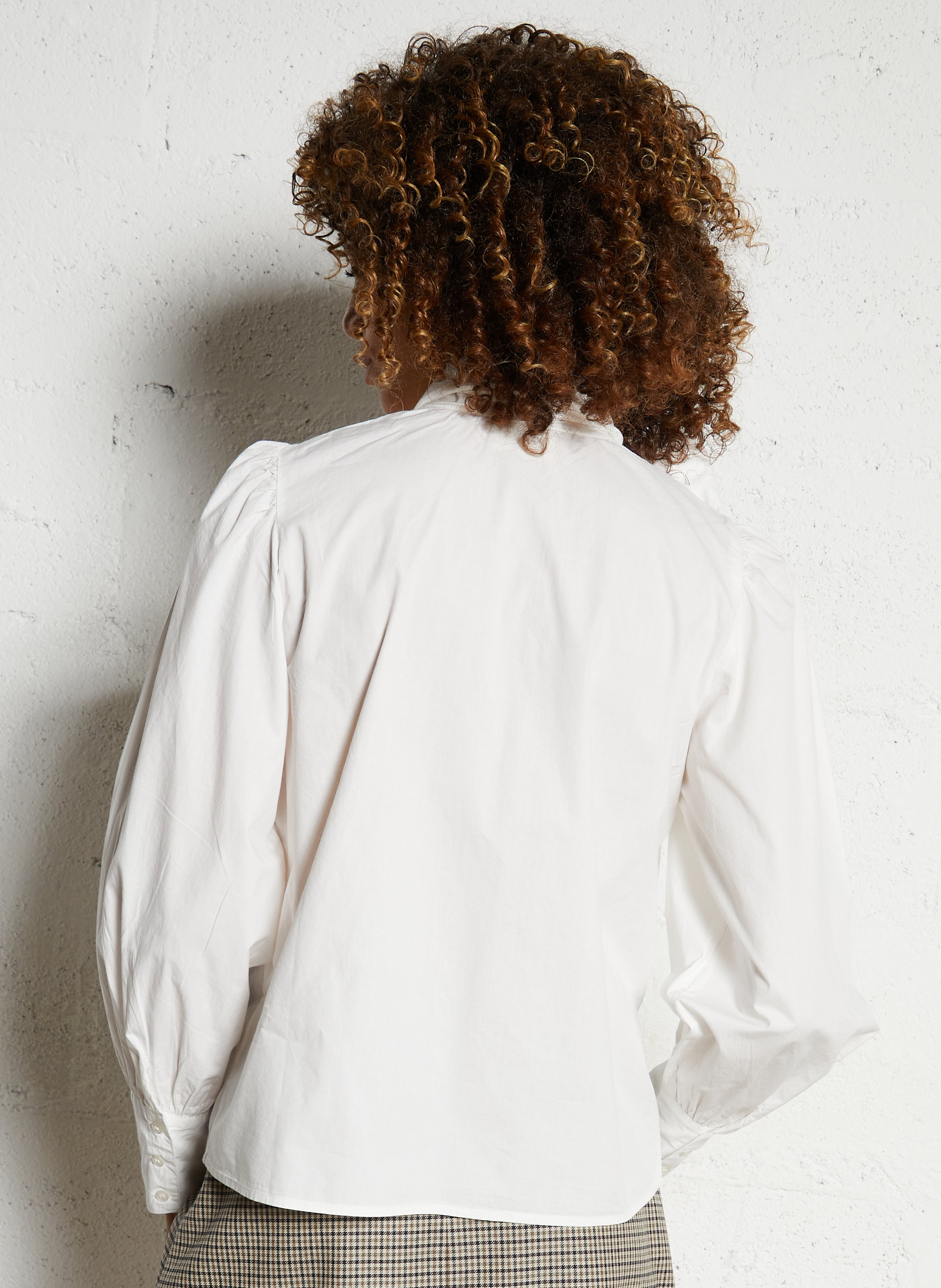 Capri plain oversized shirt PETITE MENDIGOTE White