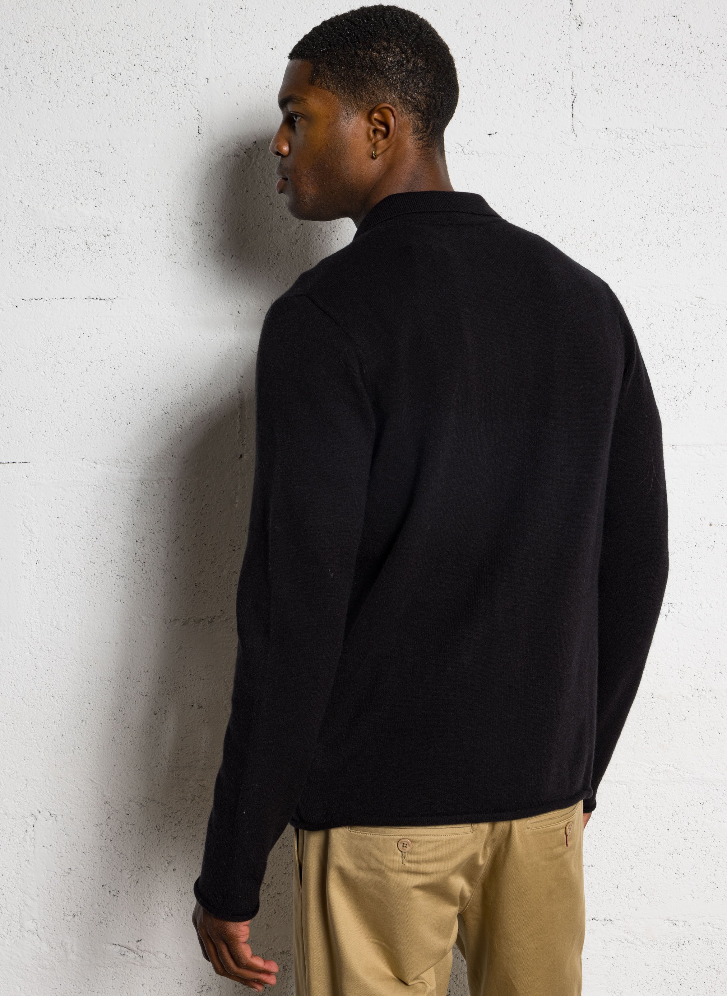 Rechte cardigan met klassieke kraag LE TEMPS DES CERISES Zwart