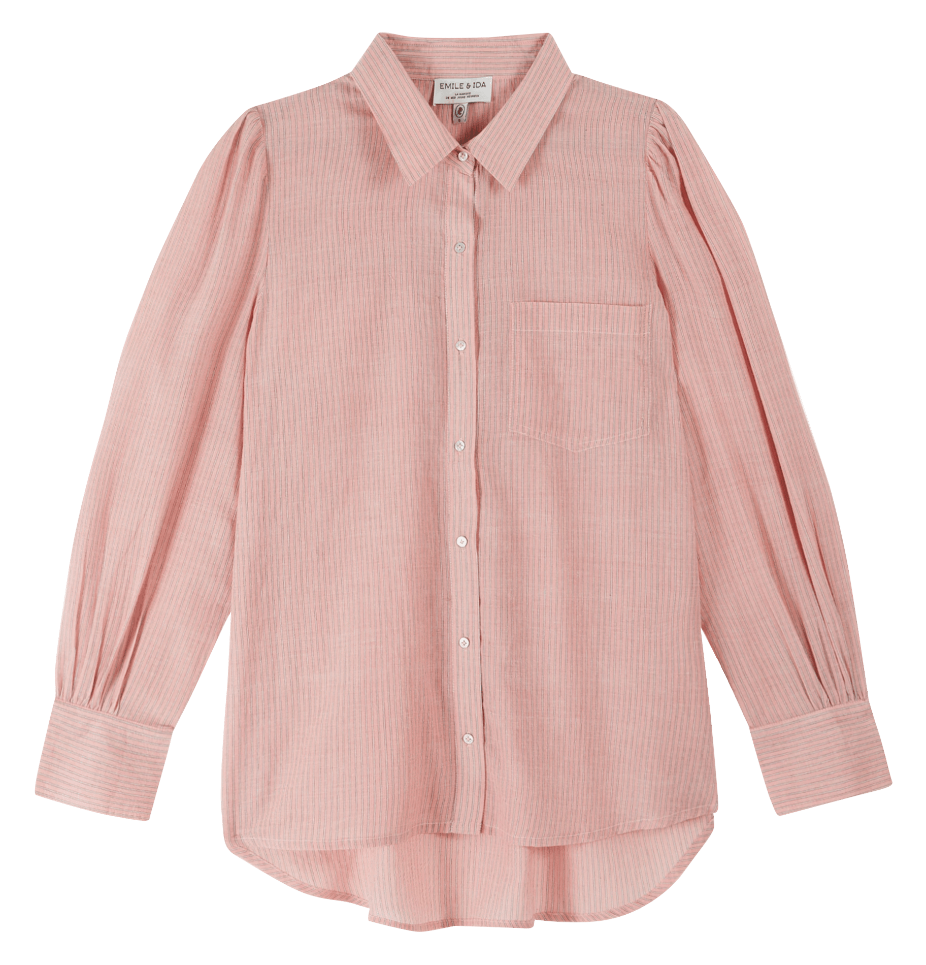 Chemise col classique en coton EMILE ET IDA Rose