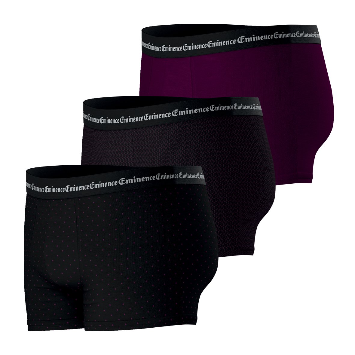 Boxer shorts, pack of 3, business Purple
