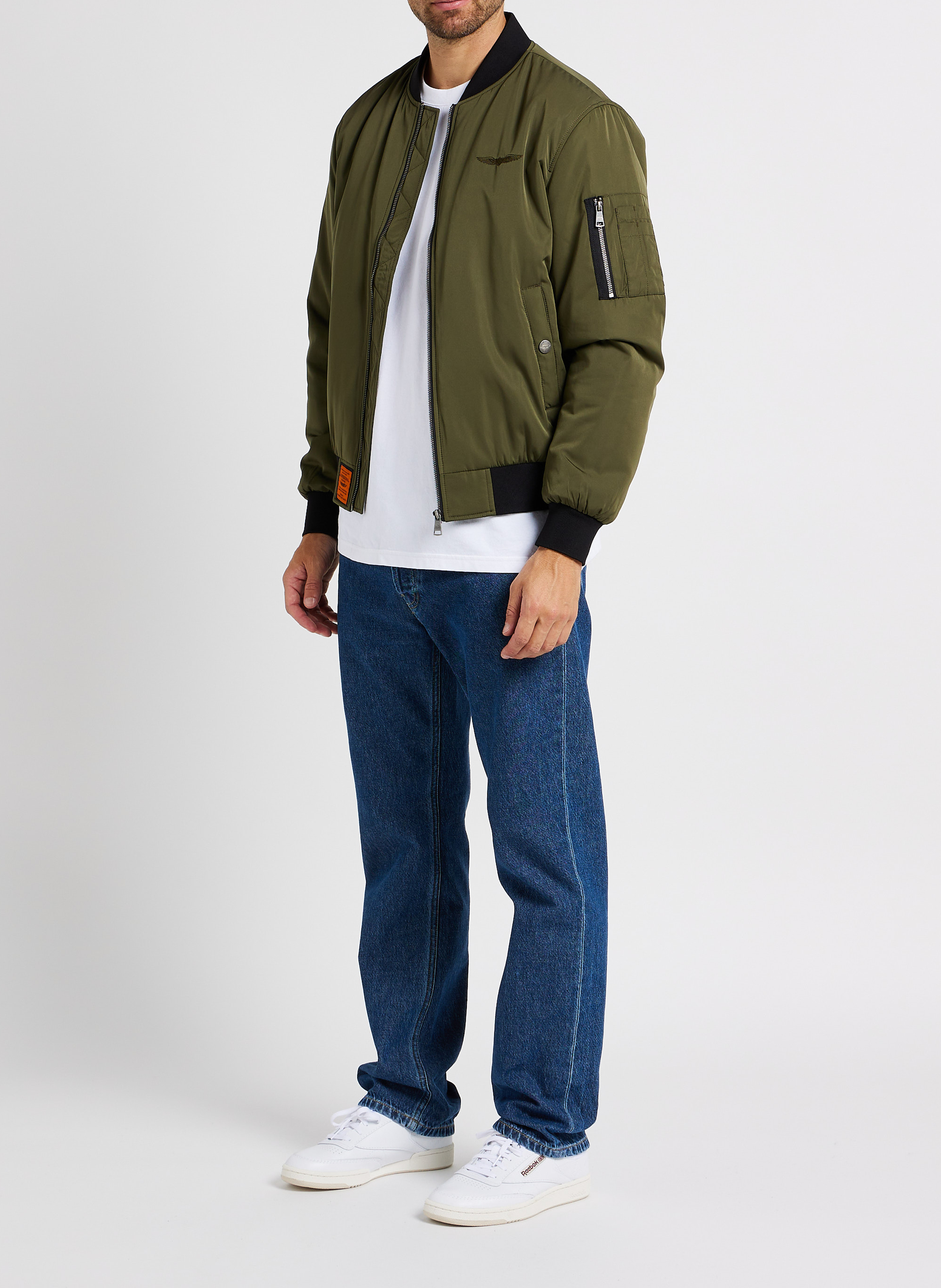 Bomber jacket with round neckline BOMBERS ORIGINAL Khaki