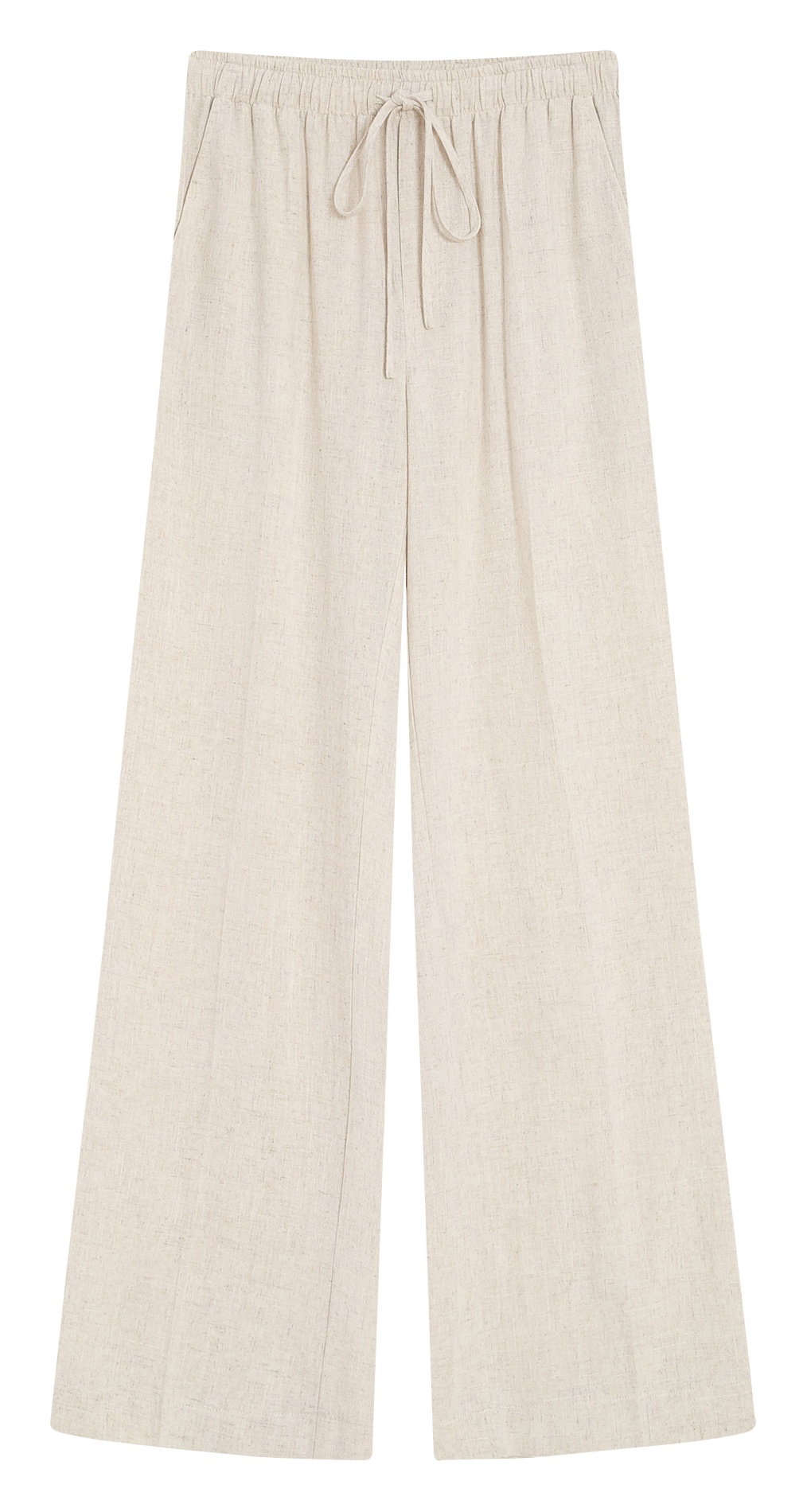 Pantalon long taille haute uni RAVEN Sable