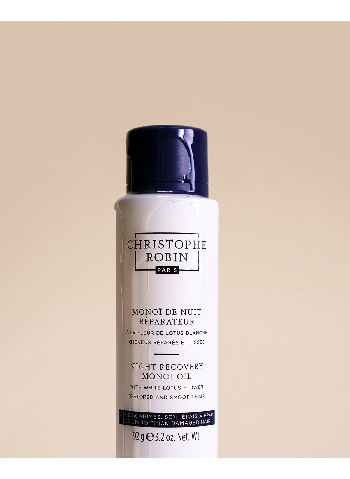 Reparierende Nacht-Haarpflege mit Monoi und Lotusblüte CHRISTOPHE ROBIN No color