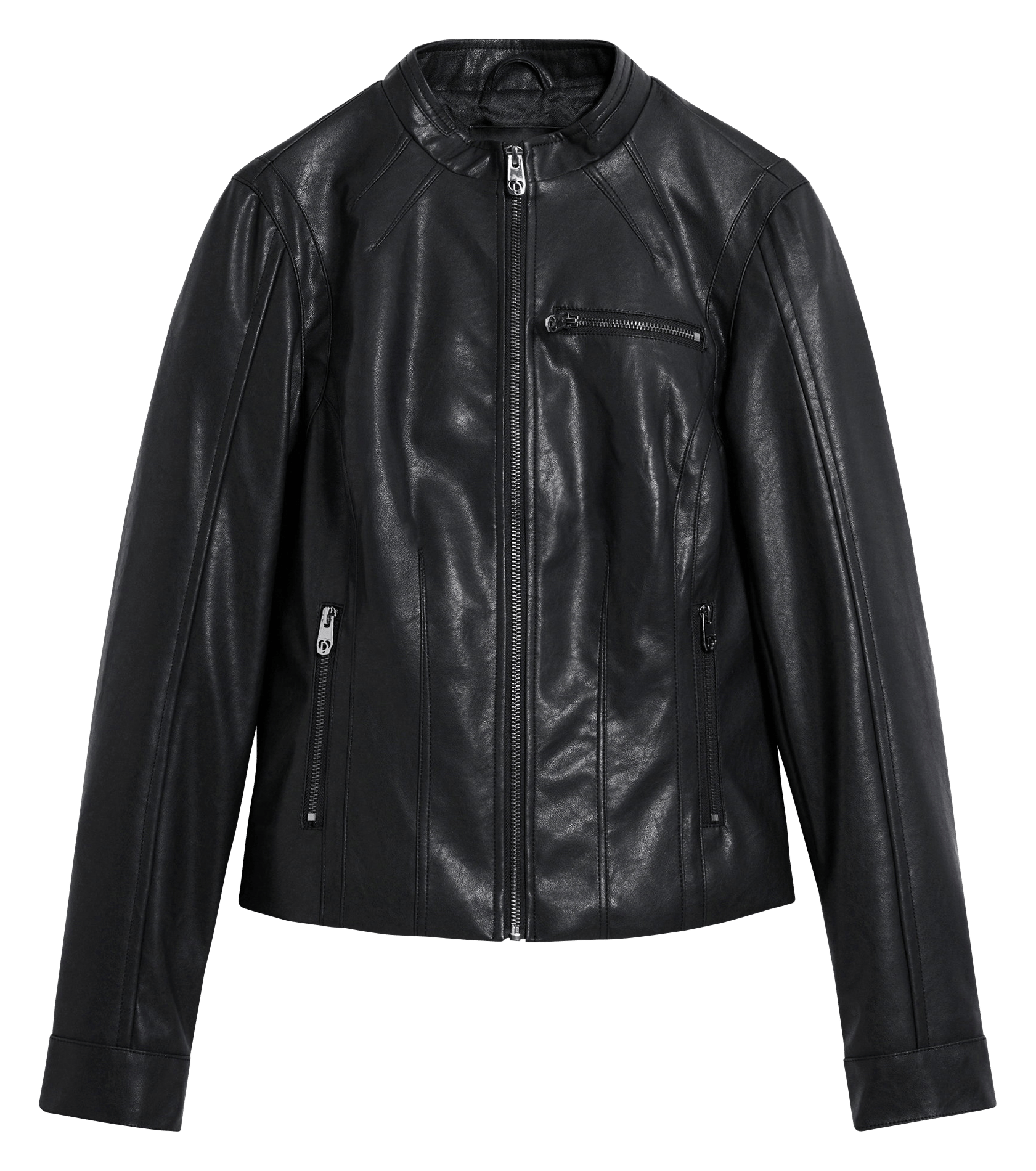 Veste col rond effet cuir DESIGUAL Noir