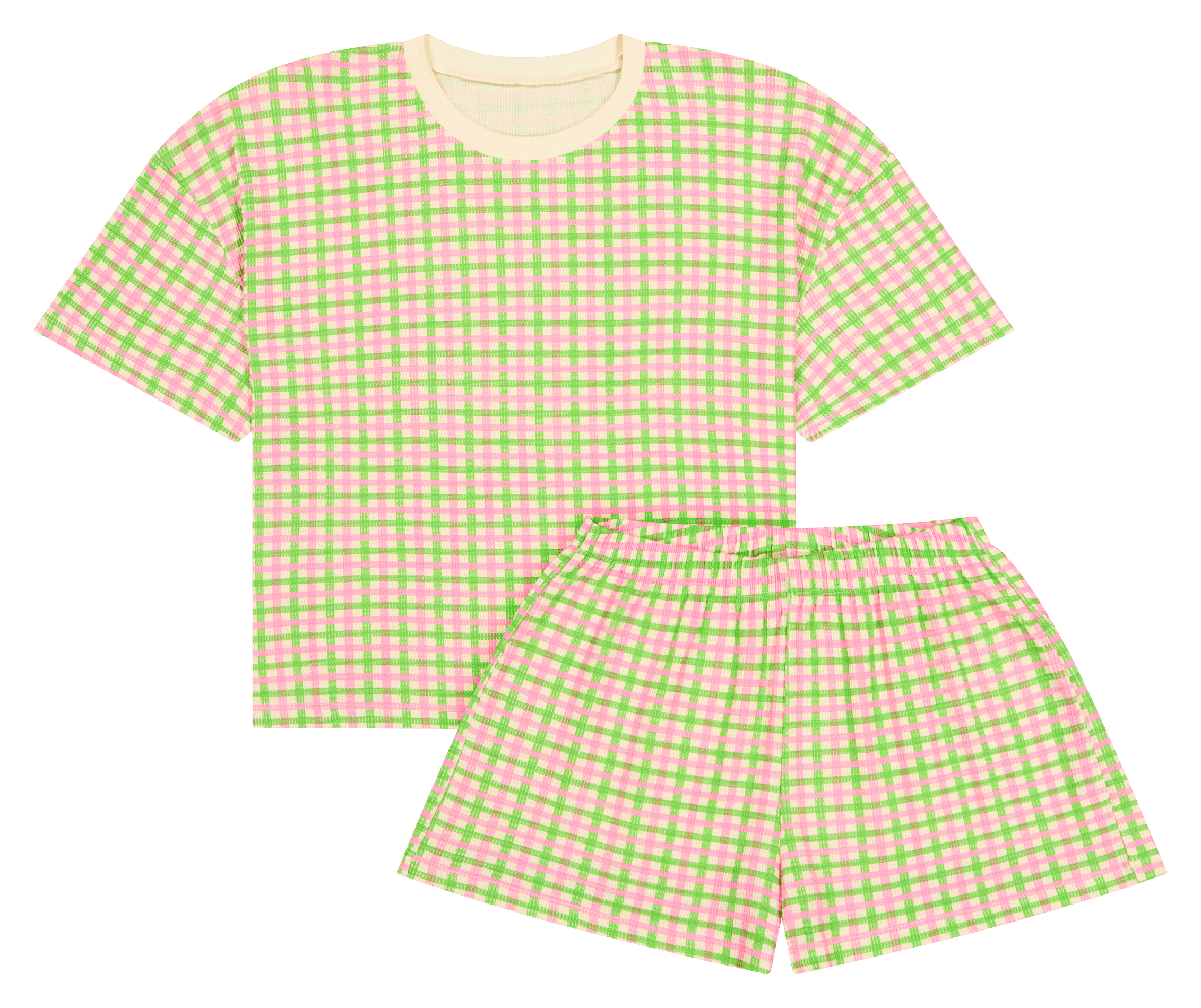 Pyjama short oversize imprimé WE ARE JOLIES Vert
