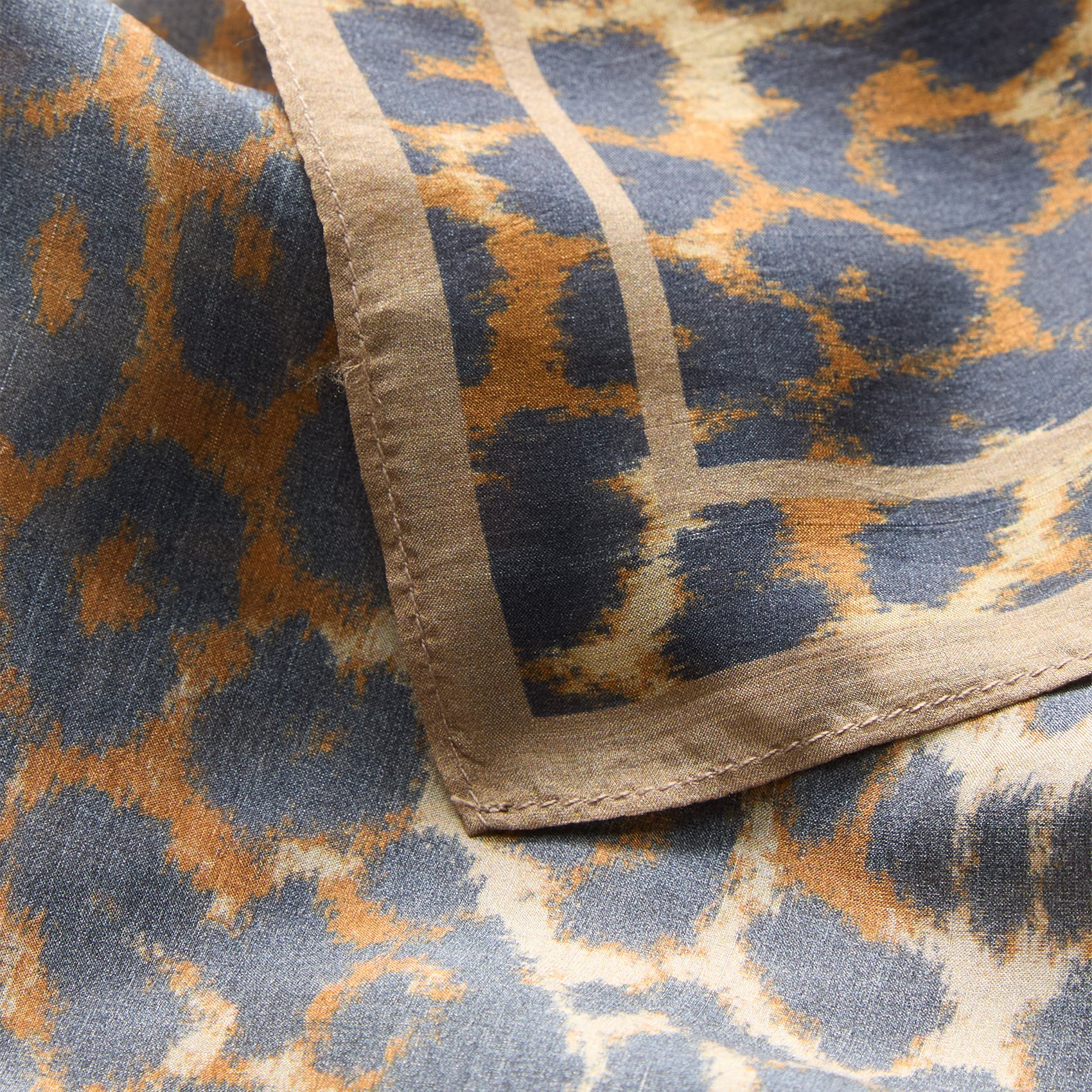 Leopard cotton scarf BECKSONDERGAARD Multicolored