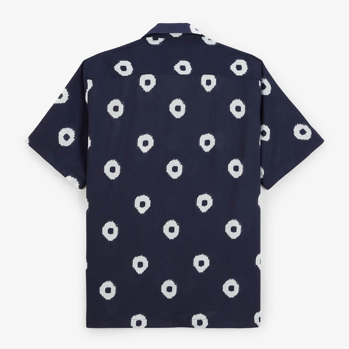 Short-sleeved shirt in printed Japanese cotton SERGE BLANCO Blue