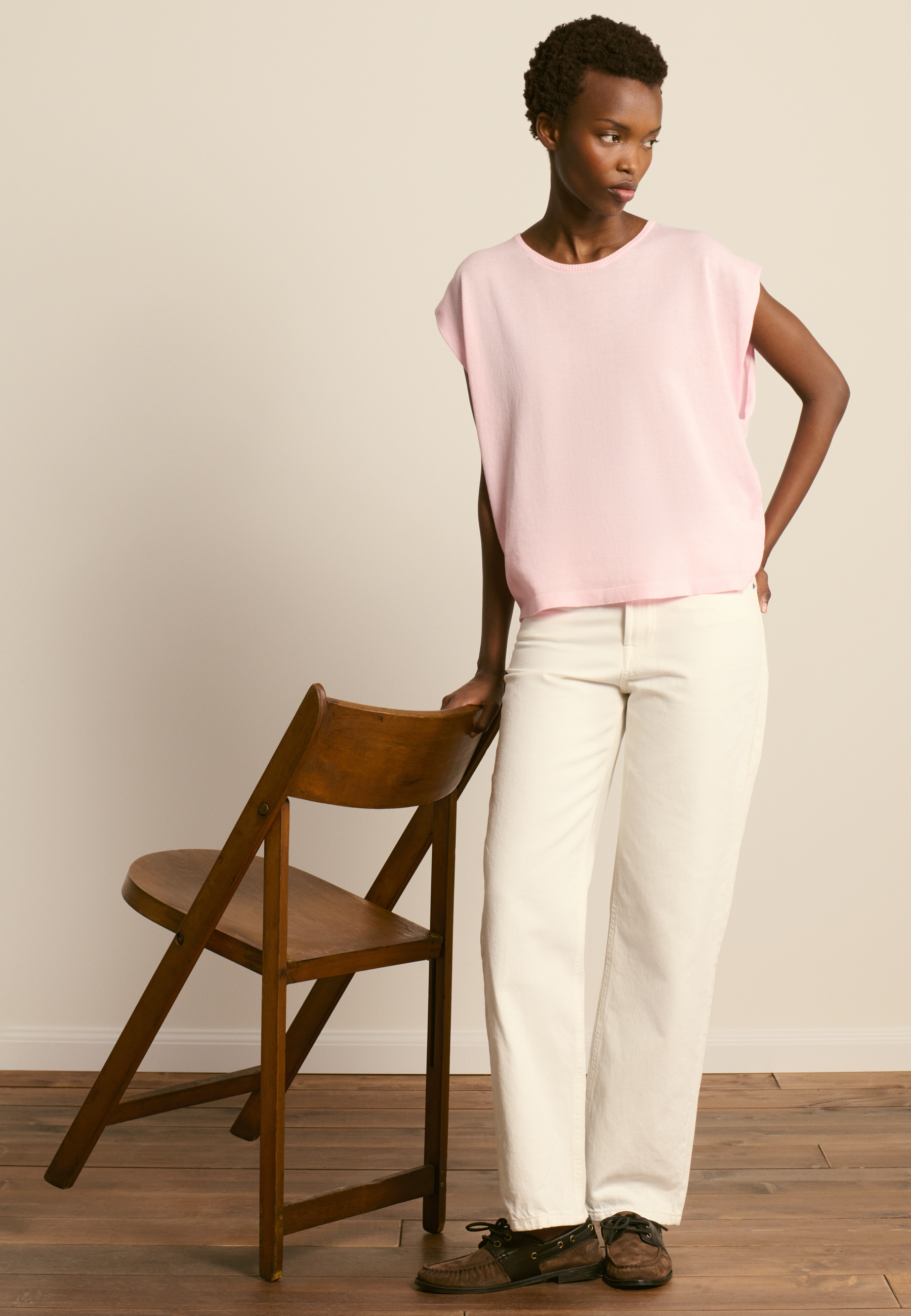 T-shirt en coton biologique MAISON MONTAGUT Rose