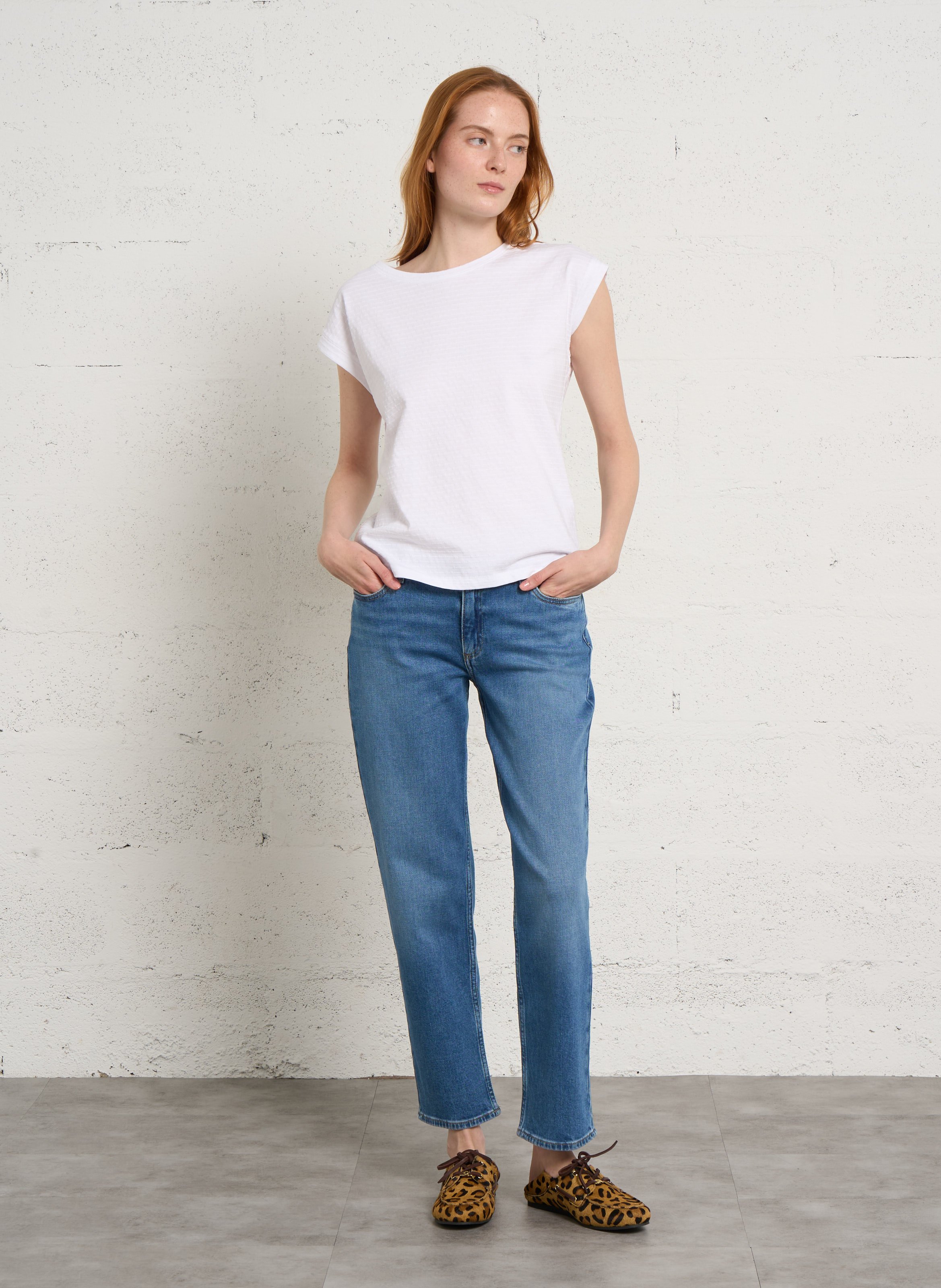 Rechte jeans - katoenblend MAISON 123 Blauw
