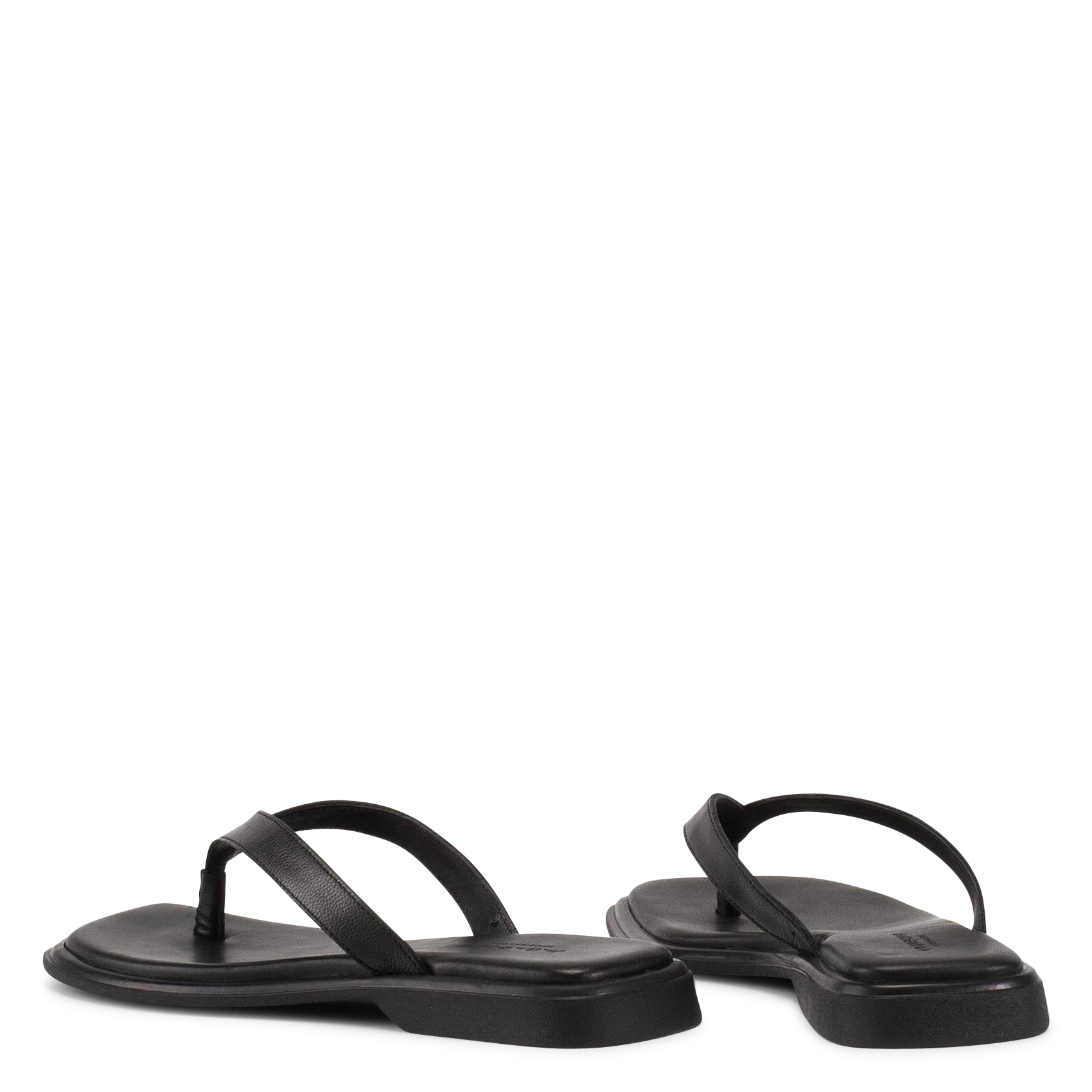 Avarca Berlin - Flache Ledersandalen mit Samt Schwarz