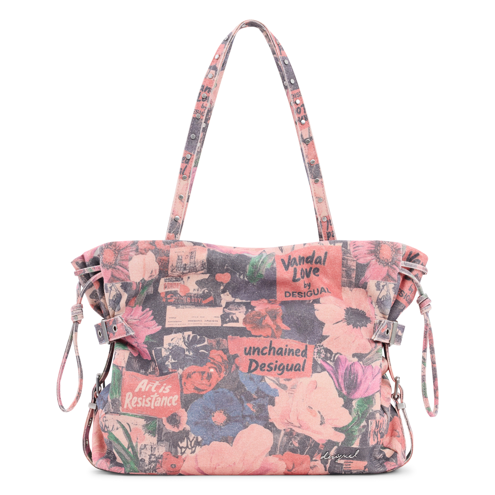 Shoulder bag with floral print DESIGUAL Multicolored