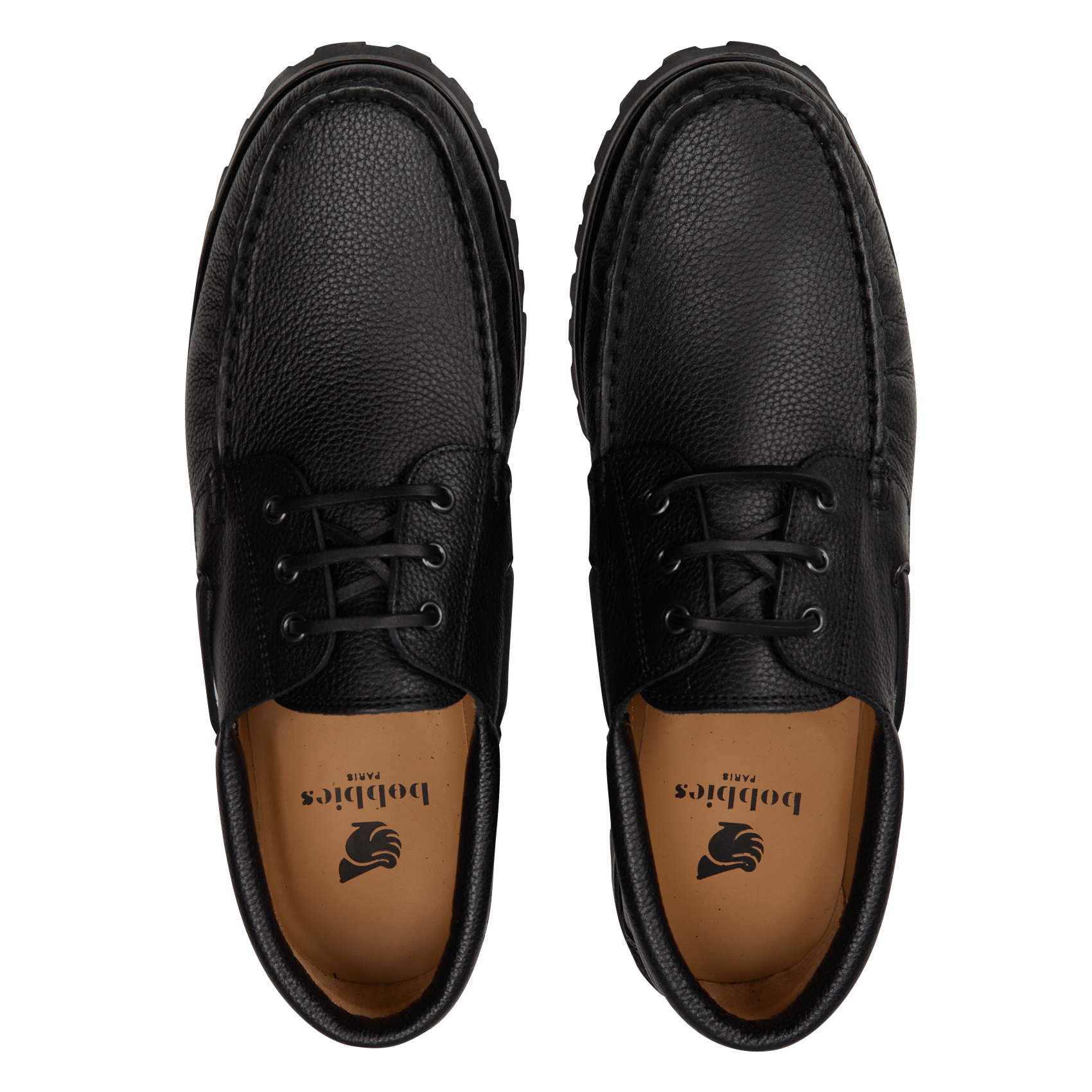 Bootschoenen van generfd leer BOBBIES Zwart