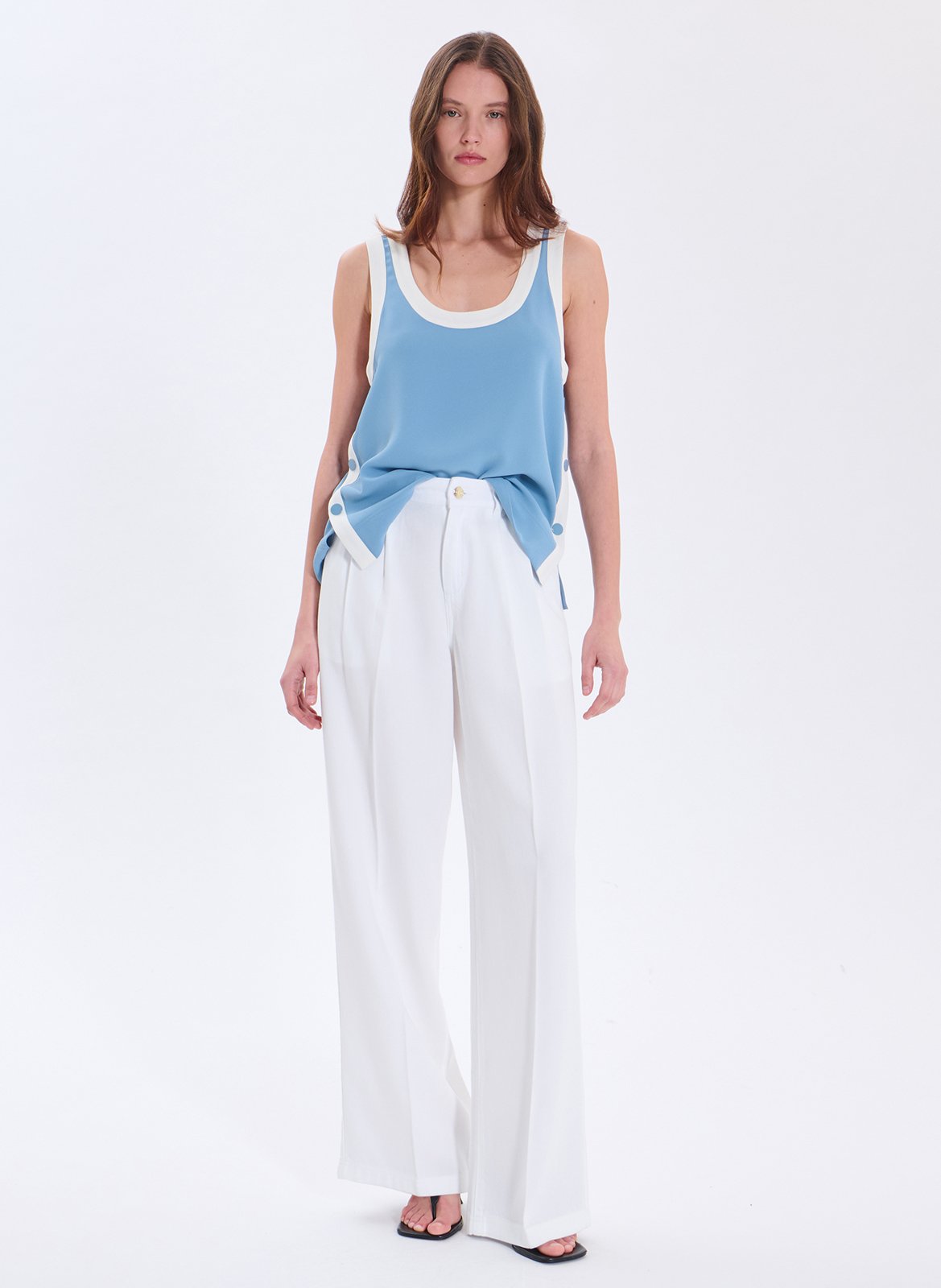 Oversize-Top mit Rundhalsausschnitt ZAPA Blau