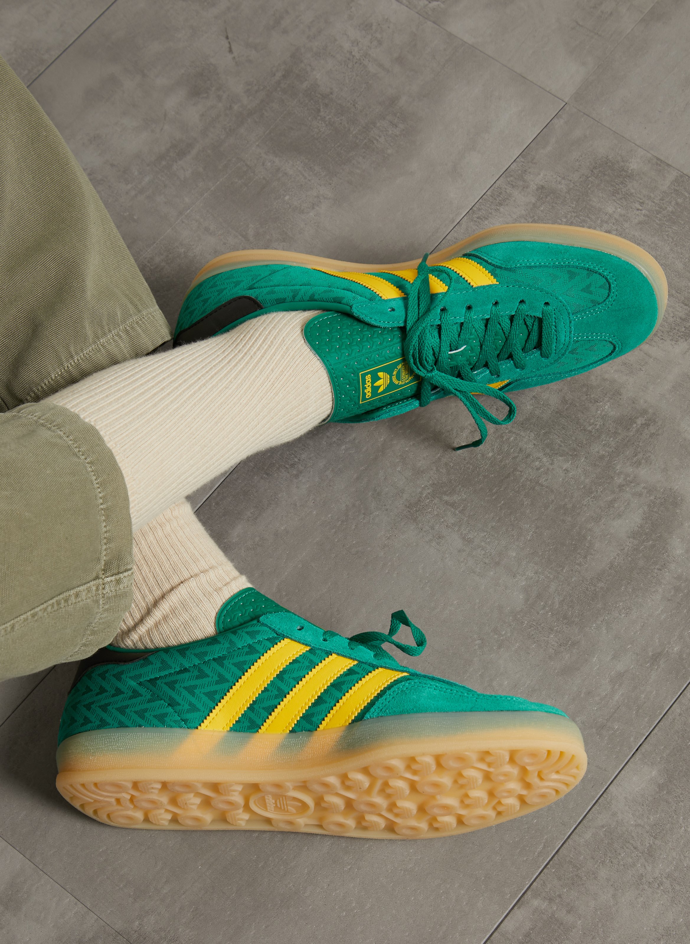 Canvas low-top sneakers ADIDAS Green