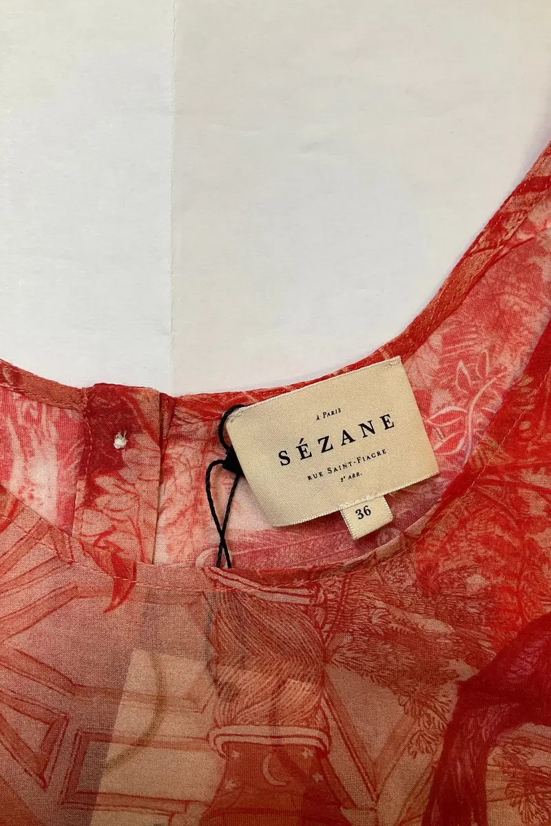 Azawood sleeveless top SEZANE - Seconde main Red