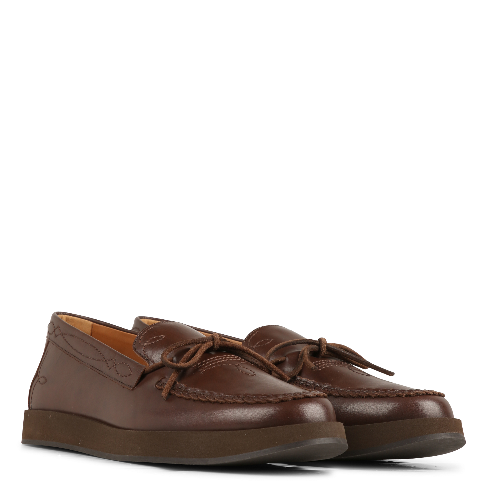 Mocassins en cuir SOCQUE PARIS Marron