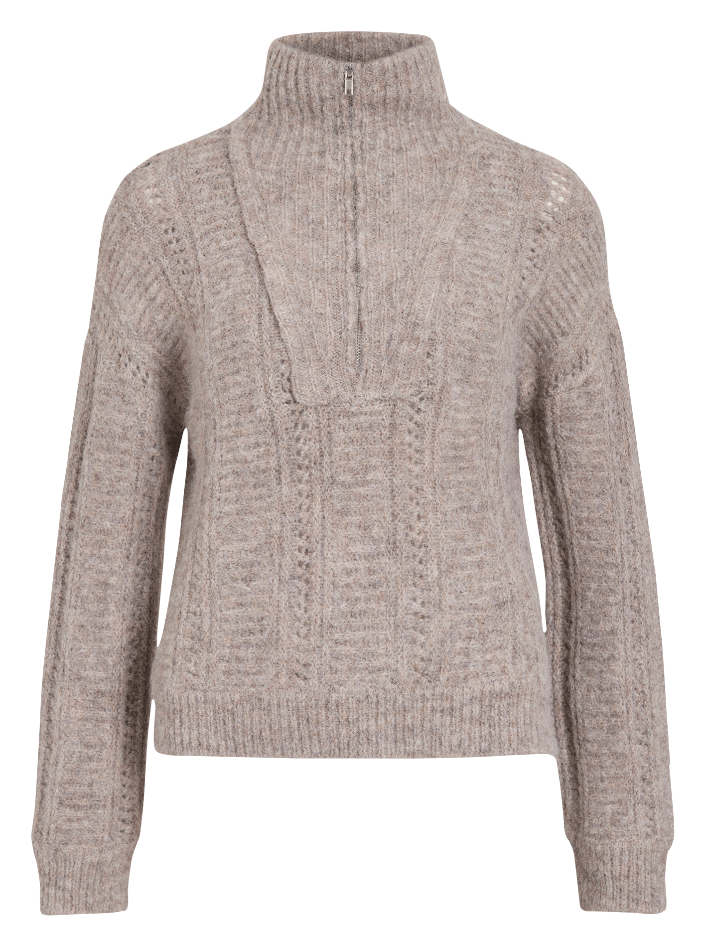 Pull col montant  VILA Beige