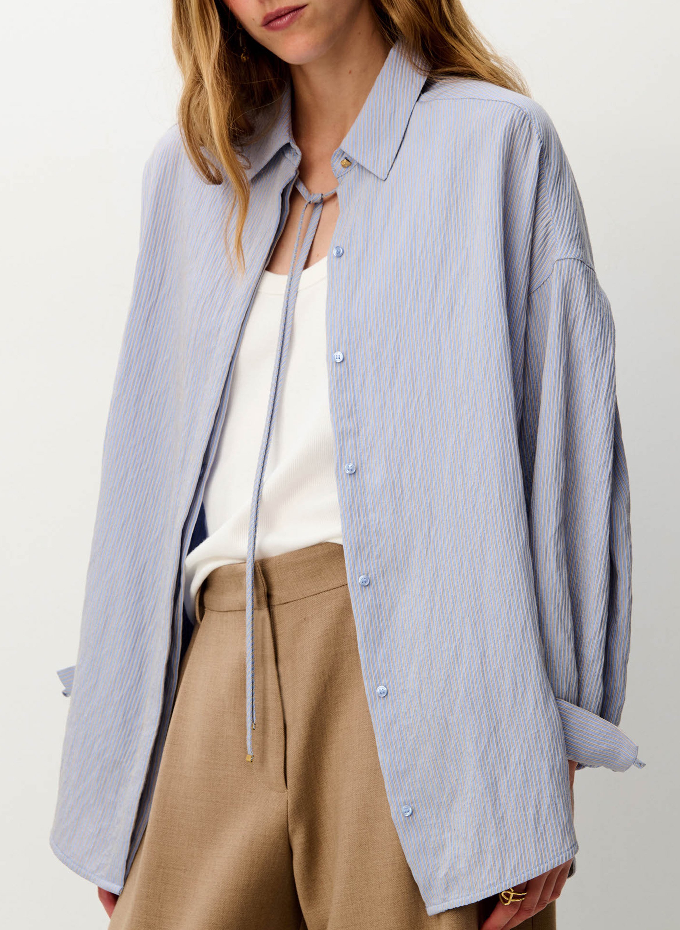 Straight shirt with classic collar SESSUN