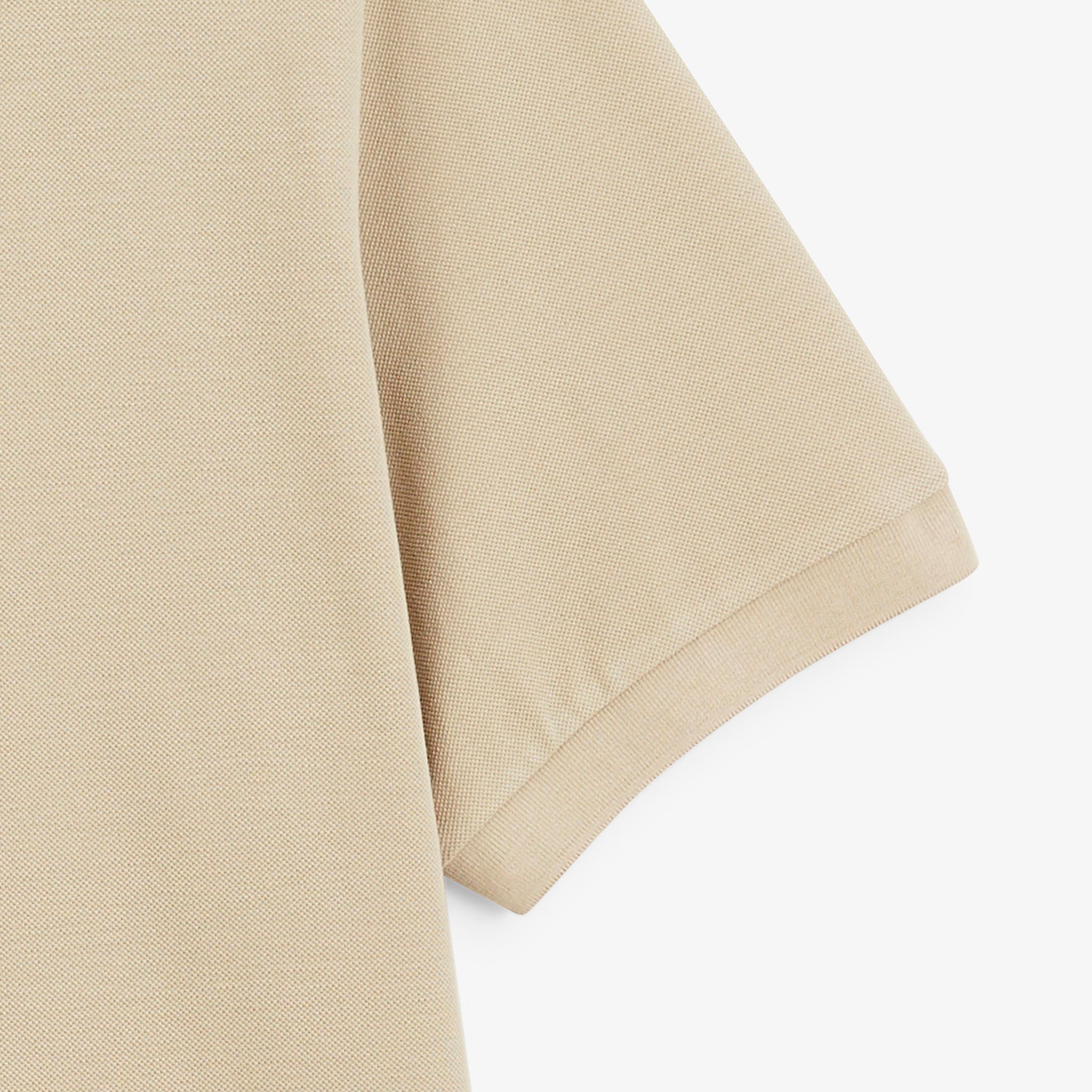 Short-sleeved cotton piqué polo SERGE BLANCO Beige