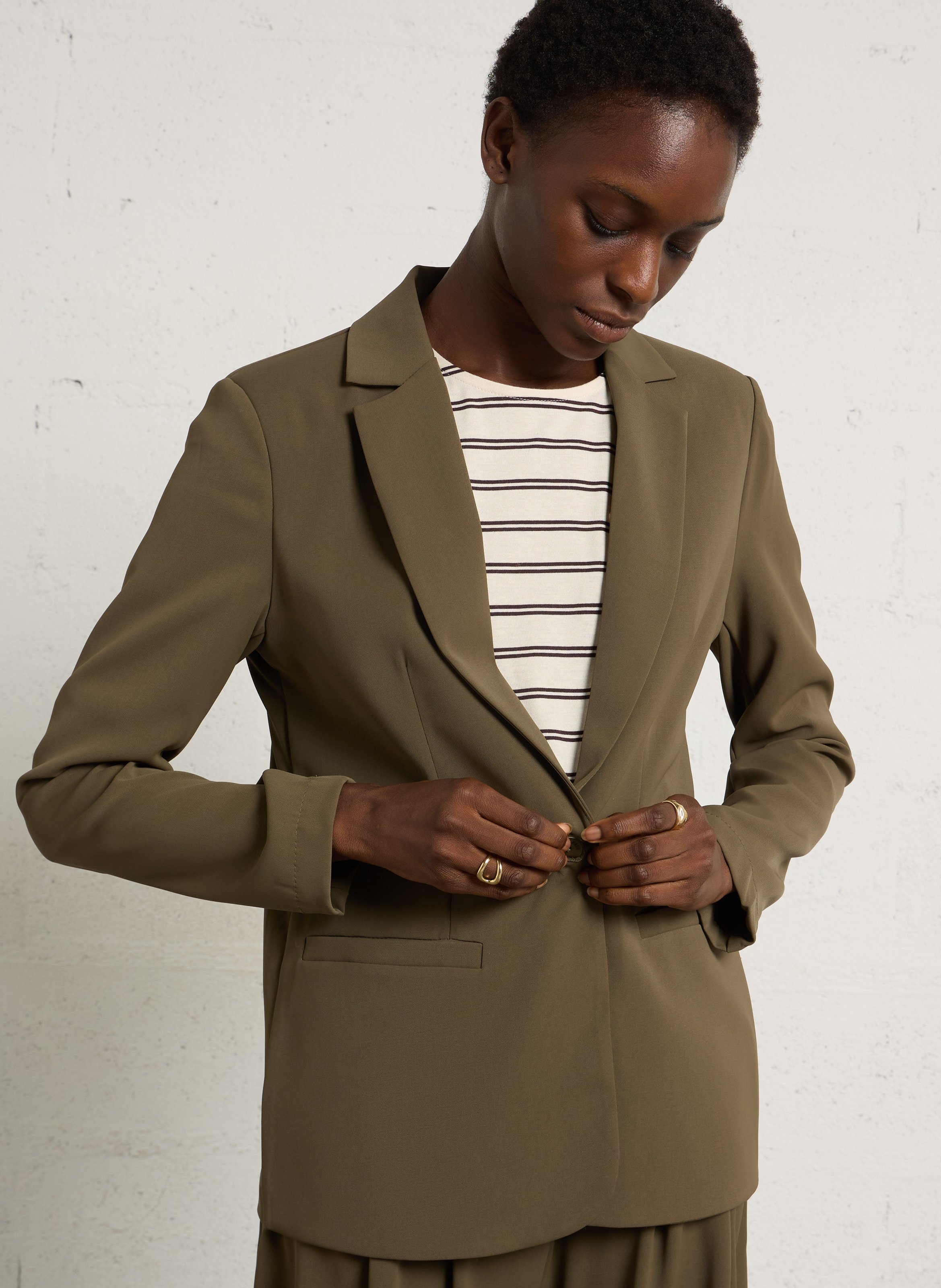 Getailleerd effen blazer PLEASE