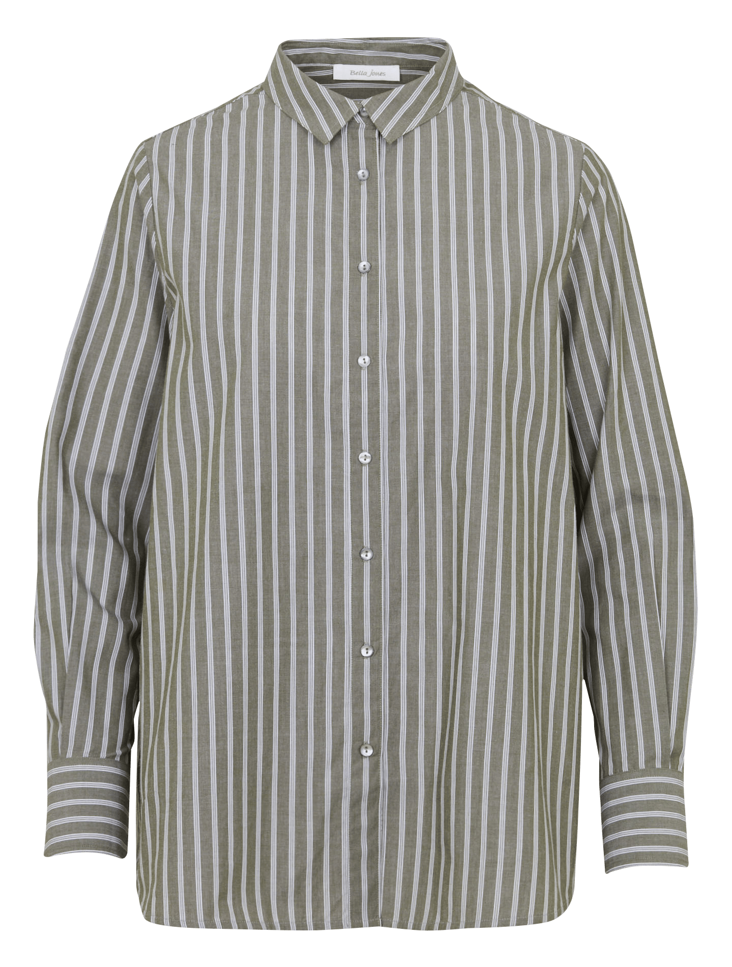Chemise col classique en coton BELLA JONES Kaki