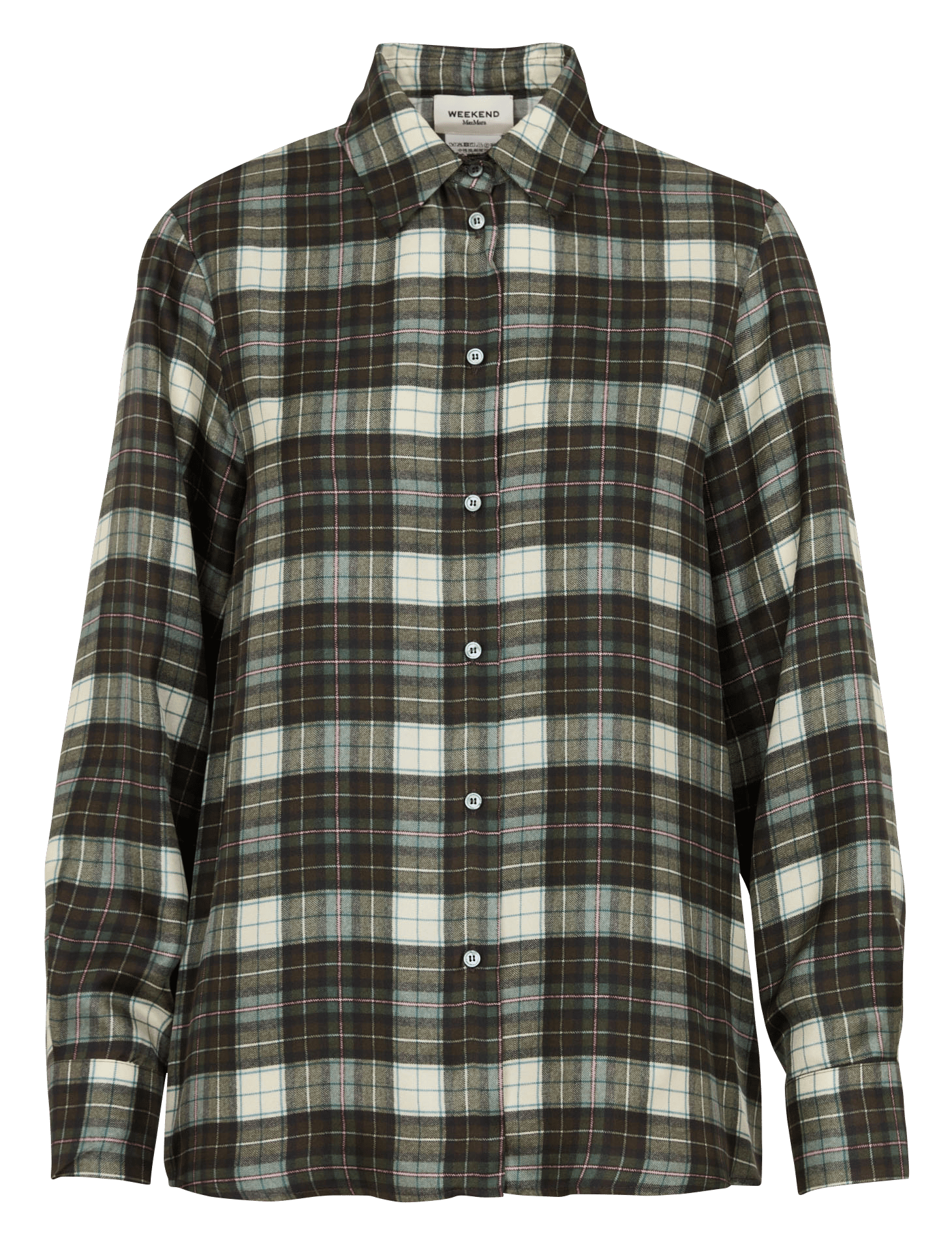 Silk shirt with classic collar MAX MARA WEEK END Khaki