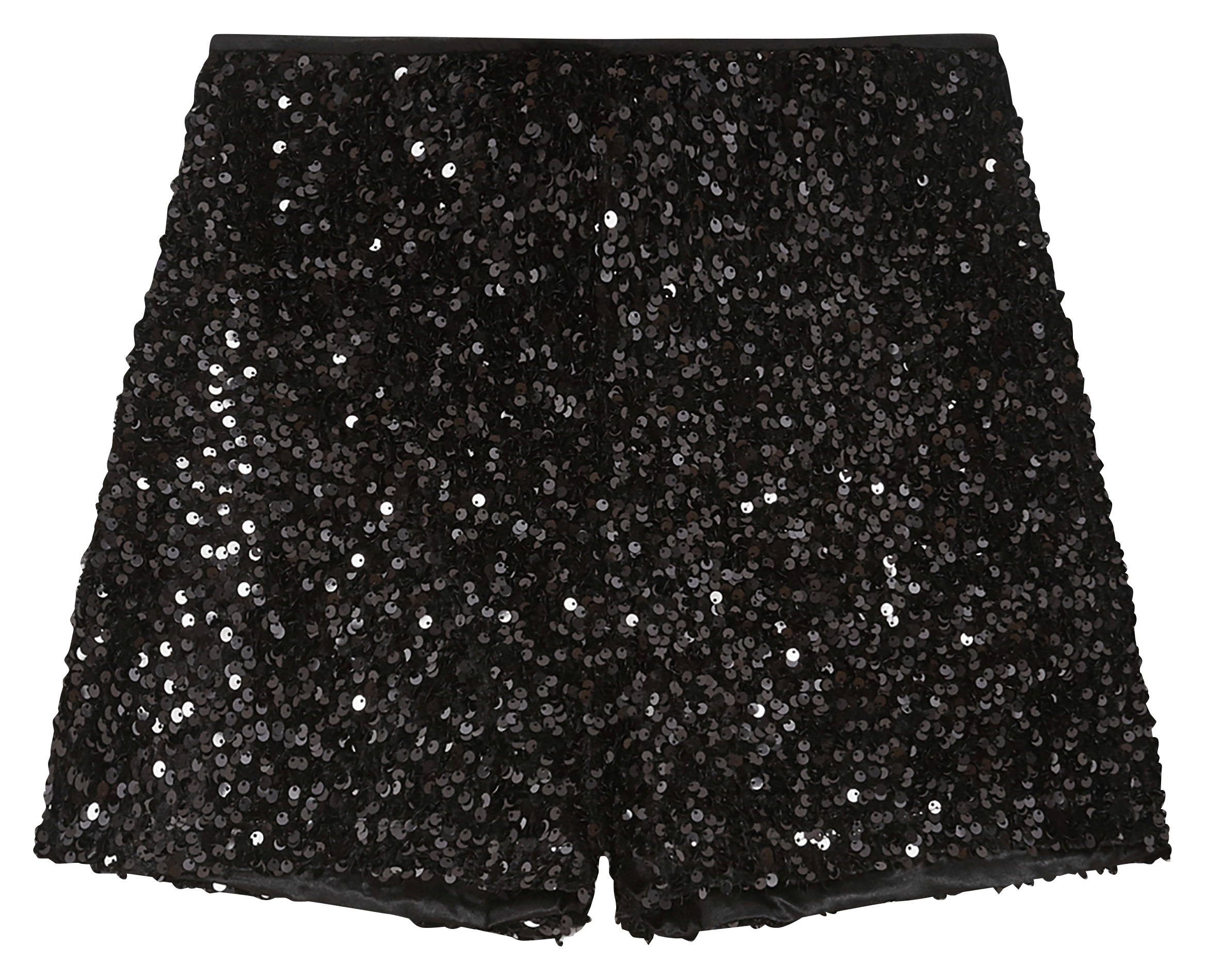 Gerade geschnittene High-Waist-Shorts mit Pailletten GRACE ET MILA Schwarz
