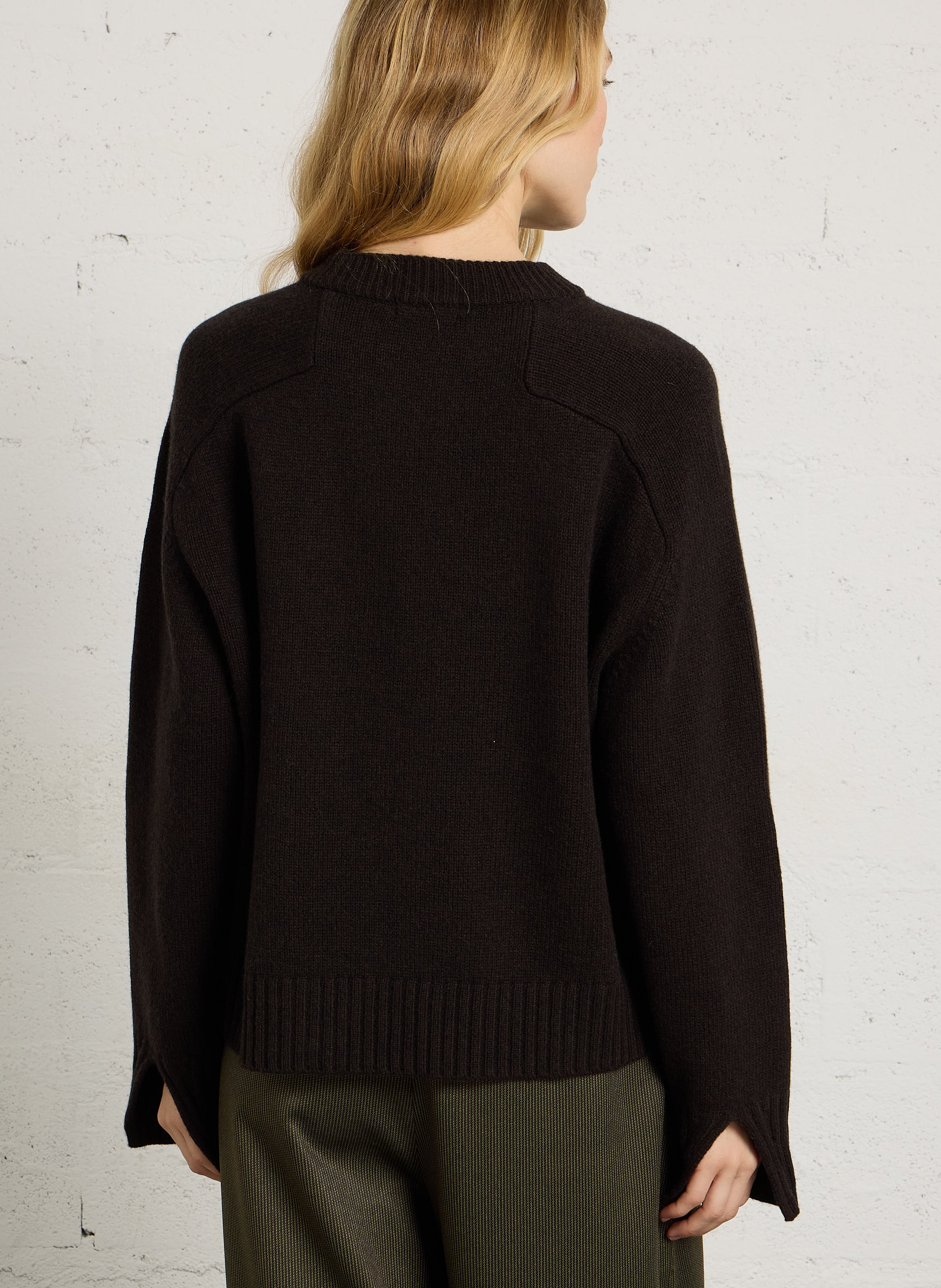 Round-neck wool sweater SOEUR Brown