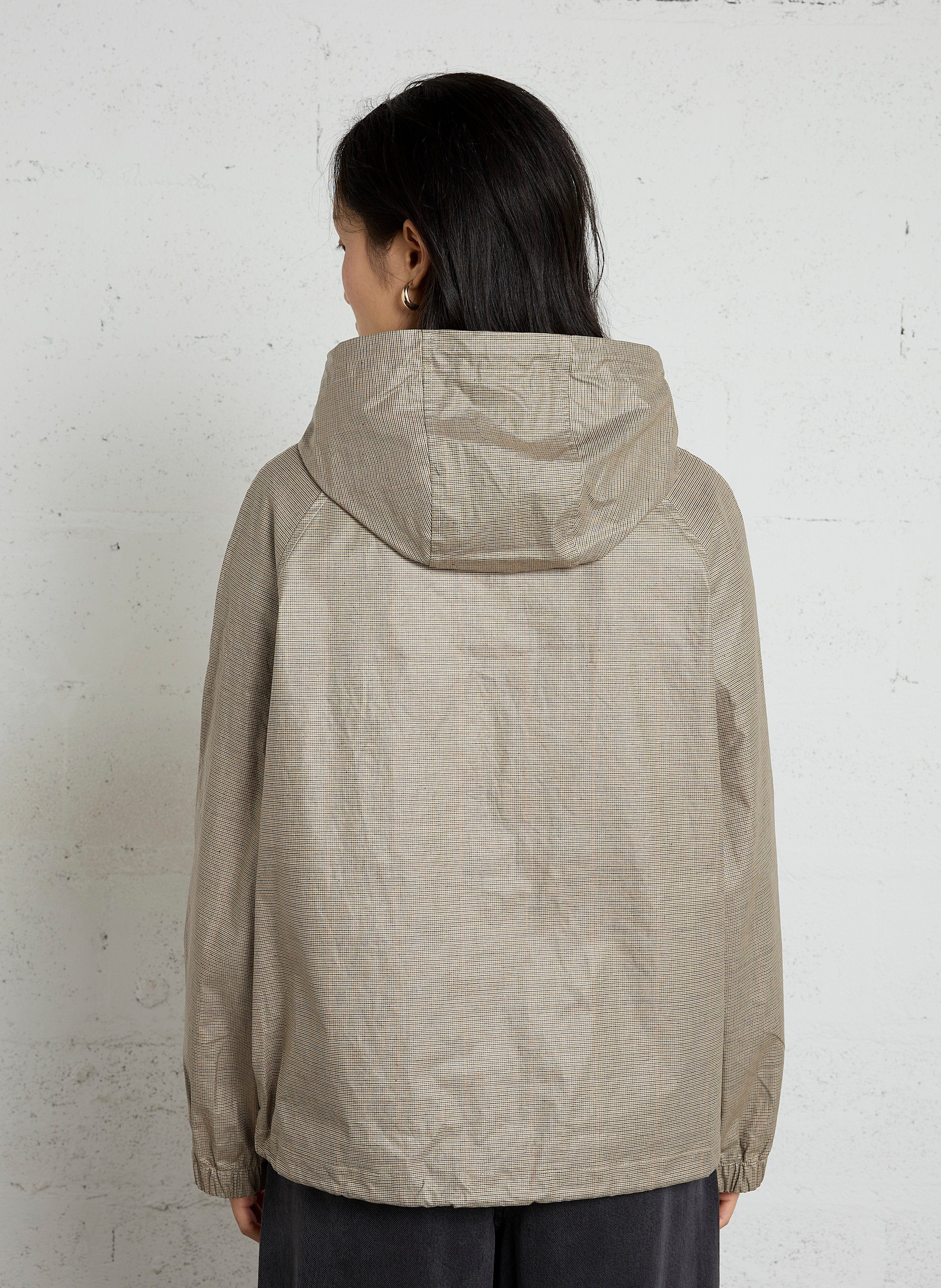 Loose-fitting cotton windbreaker with a stand-up collar LEON & HARPER Beige