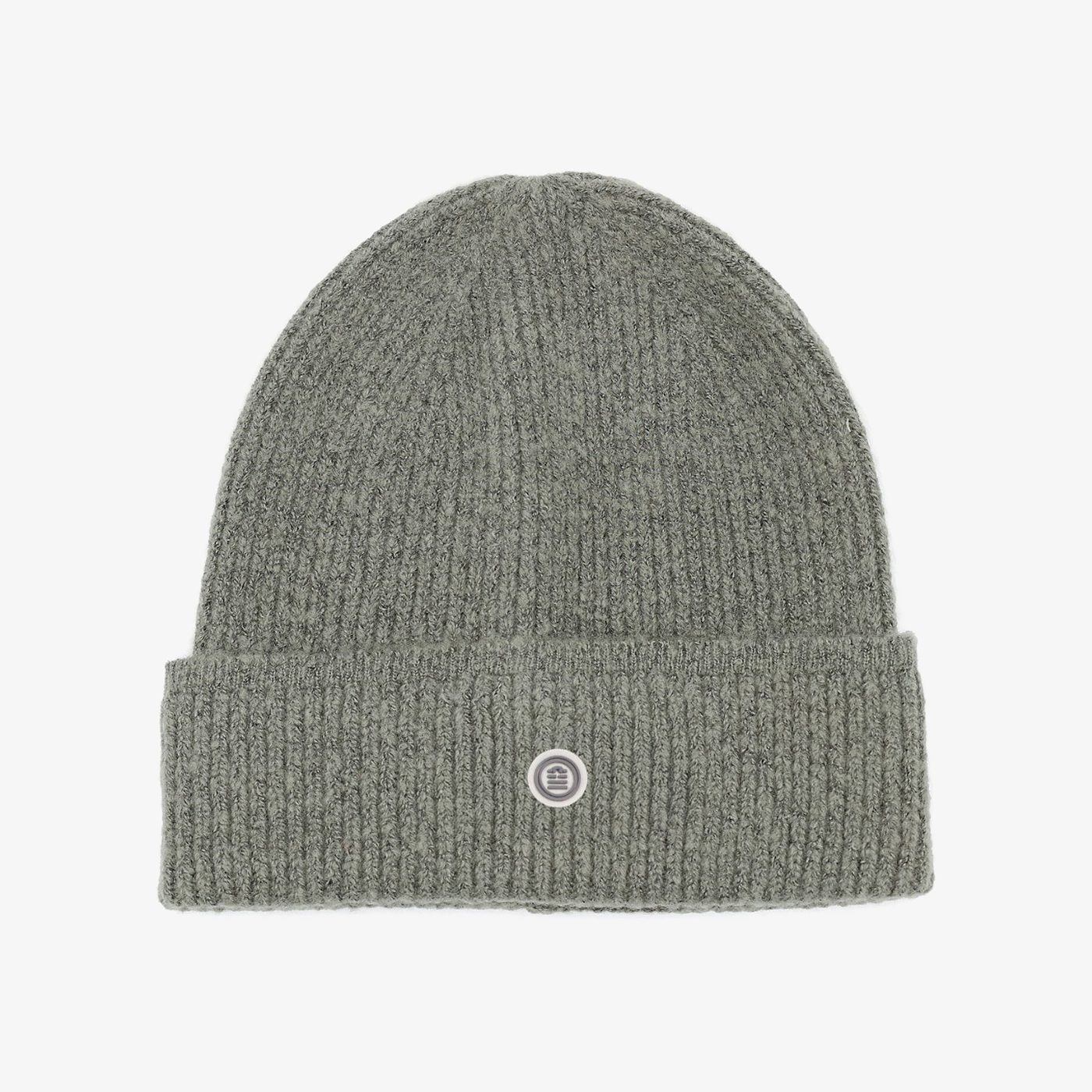 Ribbed knitted beanie in heather grey Serge Blanco SERGE BLANCO Grey