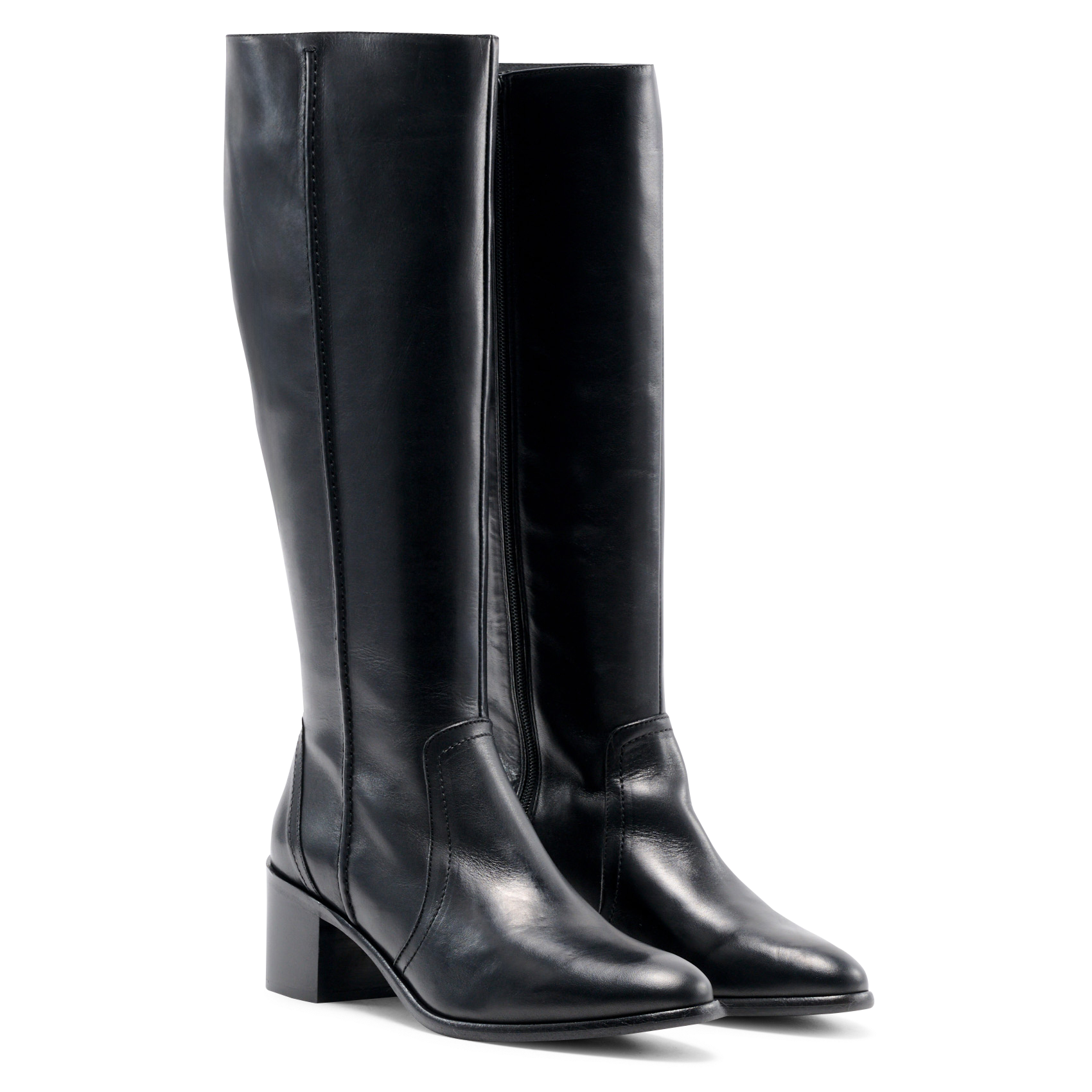 Bottes à bout rond en cuir MELLOW YELLOW Noir