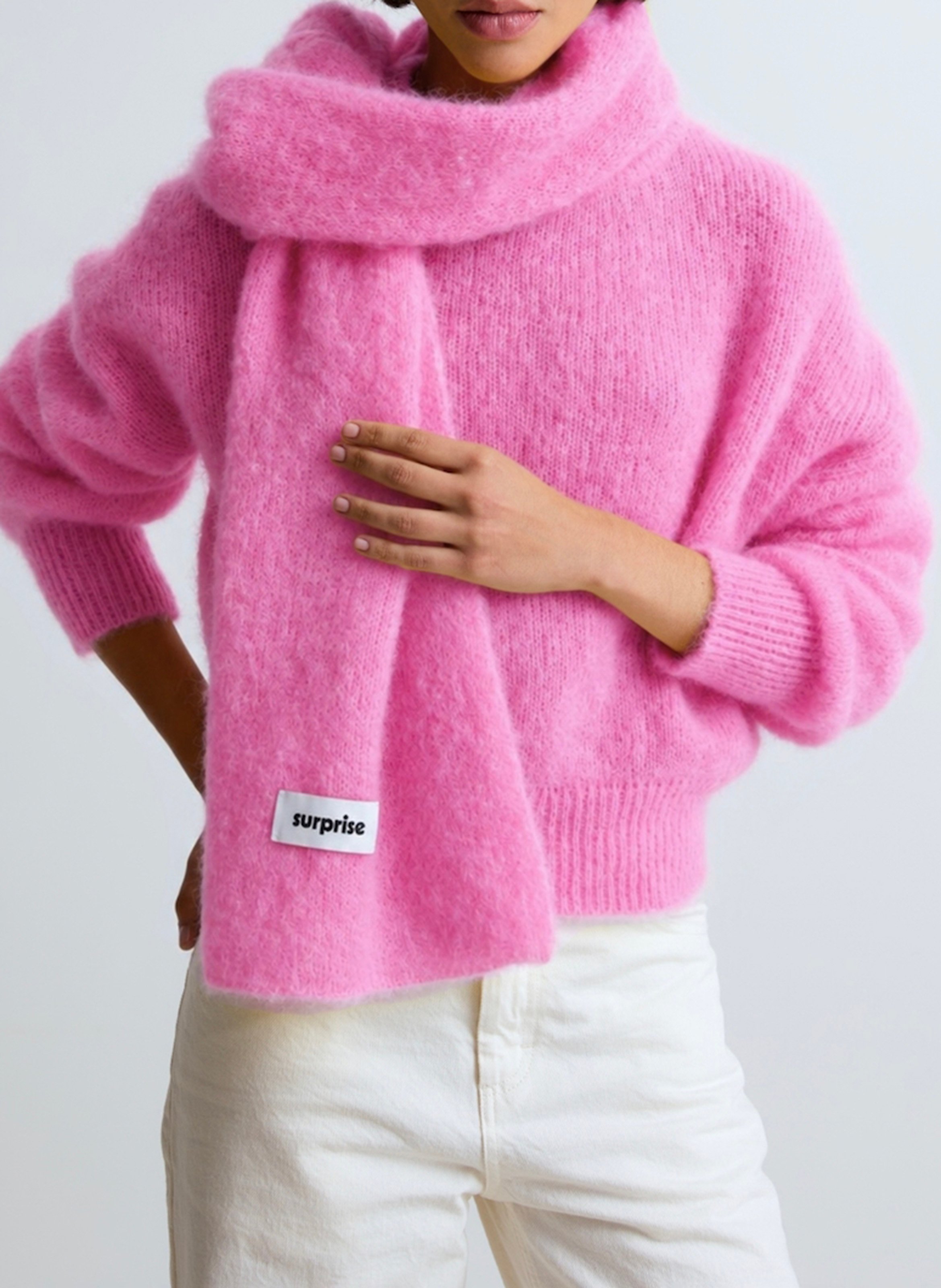 Mohair scarf SURPRISE Pink