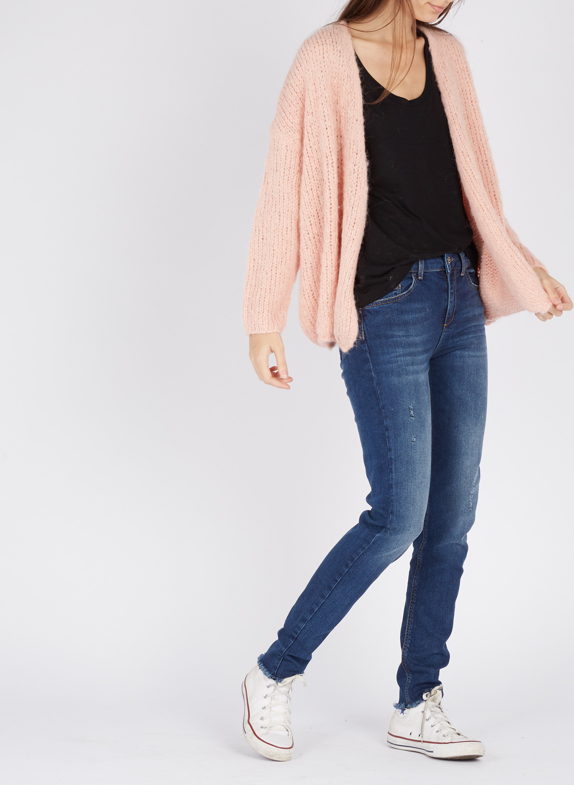 Débardeur col rond en coton mélangé AMERICAN VINTAGE Noir