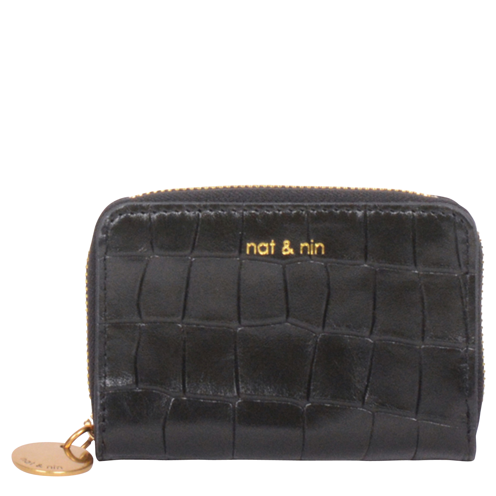 Porte monnaie en cuir NAT & NIN